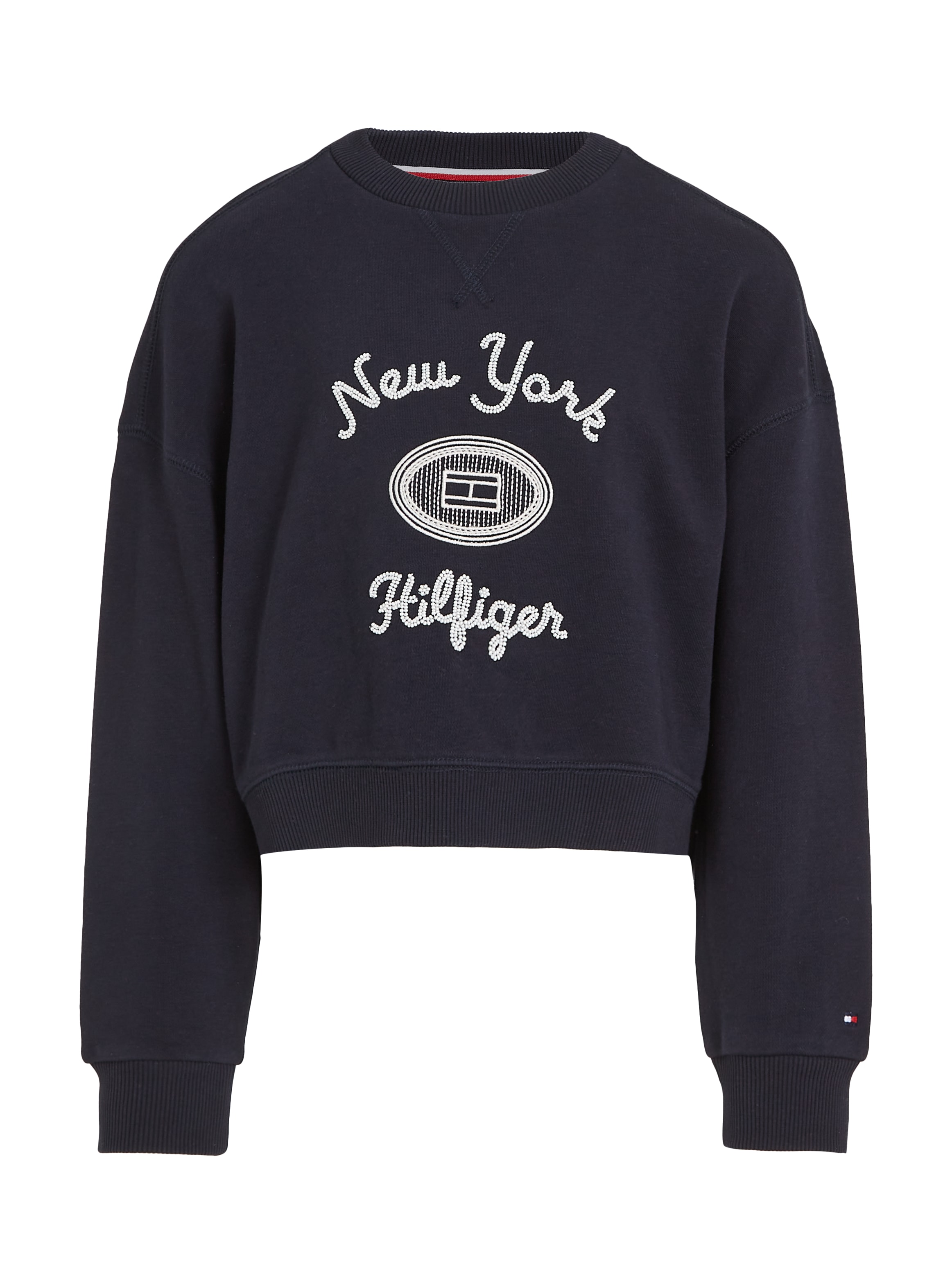 Tommy Hilfiger Langarmshirt »HILFIGER NY EMBROIDERED CREWNECK« Kinder bis 16 Jahre mit Logostickerei