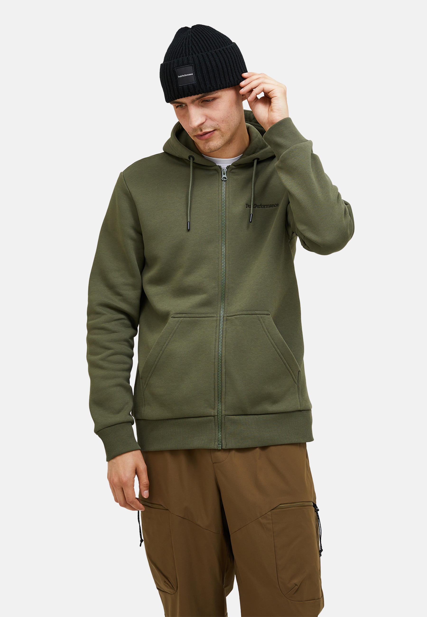 Peak Performance Kapuzensweatshirt "M Original Small Logo Zip Hood", mit Kapuze
