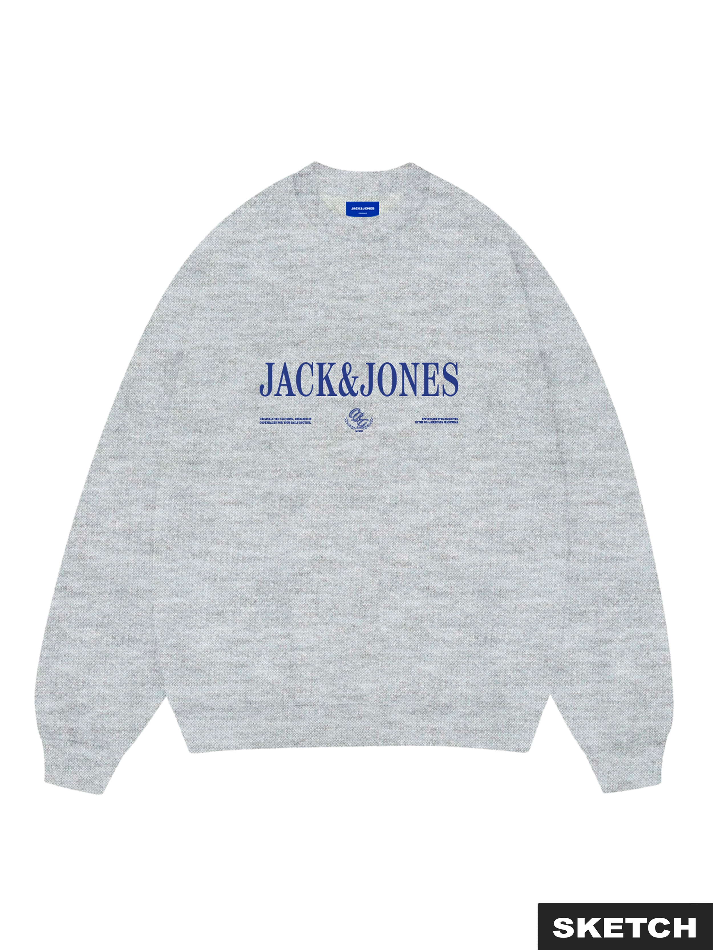 Jack & Jones Sweatshirt "JORFREDERIKSBERG BRANDING SWEAT CN FST", Baumwollmischung, regular fit