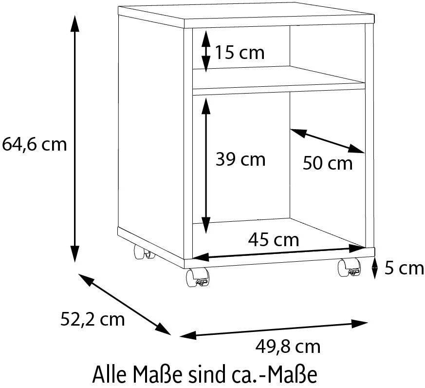 FORTE Rollcontainer »Keflav«, Breite 49,8 cm