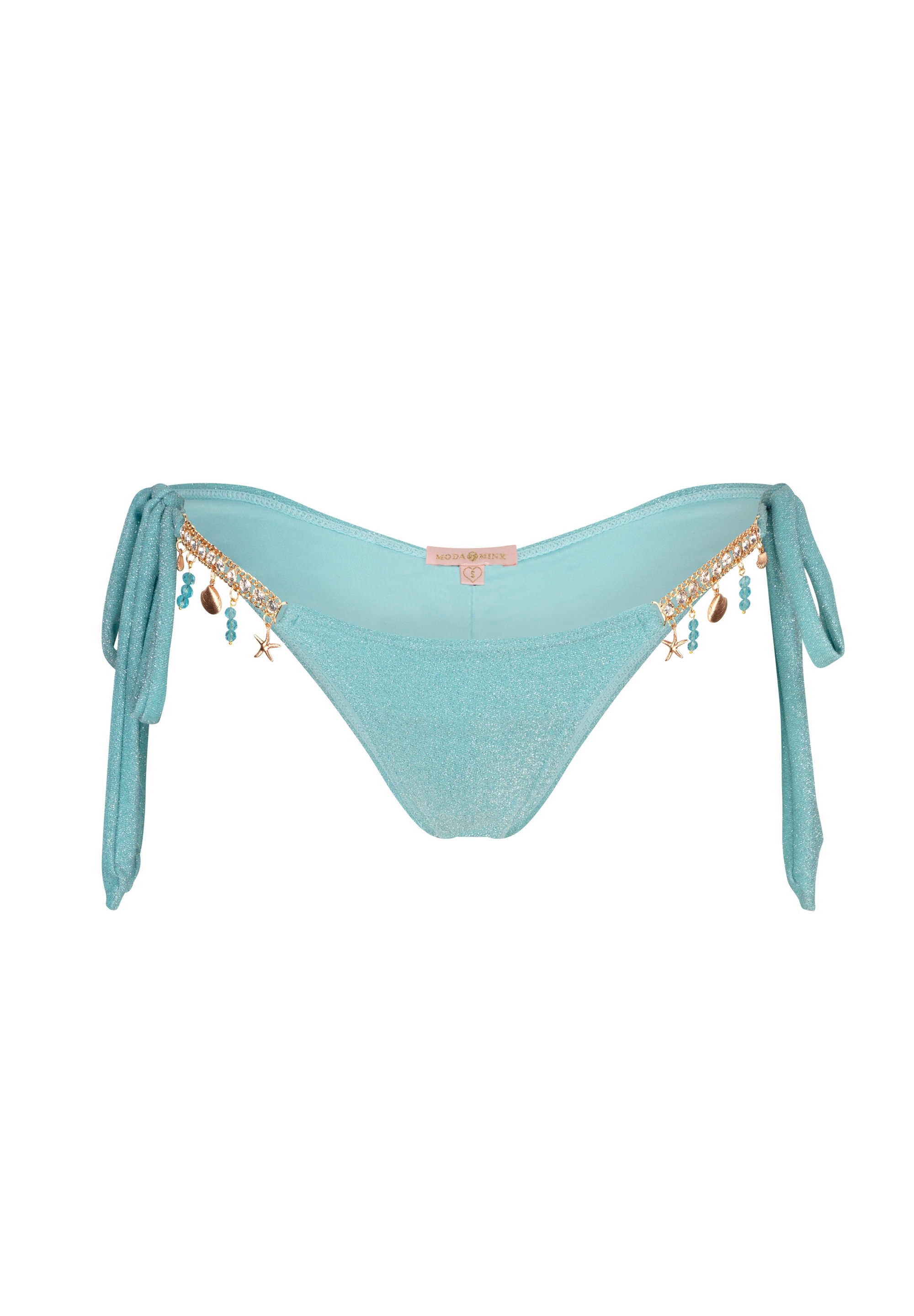 Moda Minx Bikini-Hose »Lumiere Seychelles«, (1 St.), mit Glitzersteinchen und Anhängern