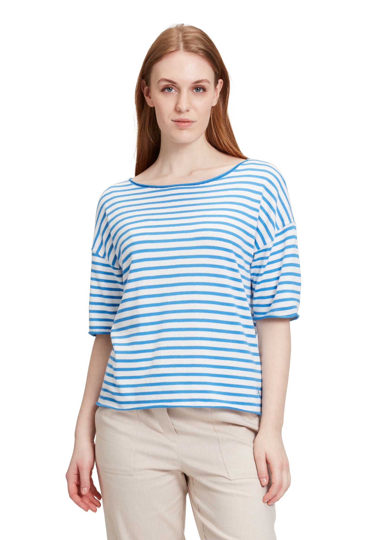 Betty&Co Kurzarmshirt "Betty & Co Strickpullover mit U-Boot-Ausschnitt", (1 günstig online kaufen