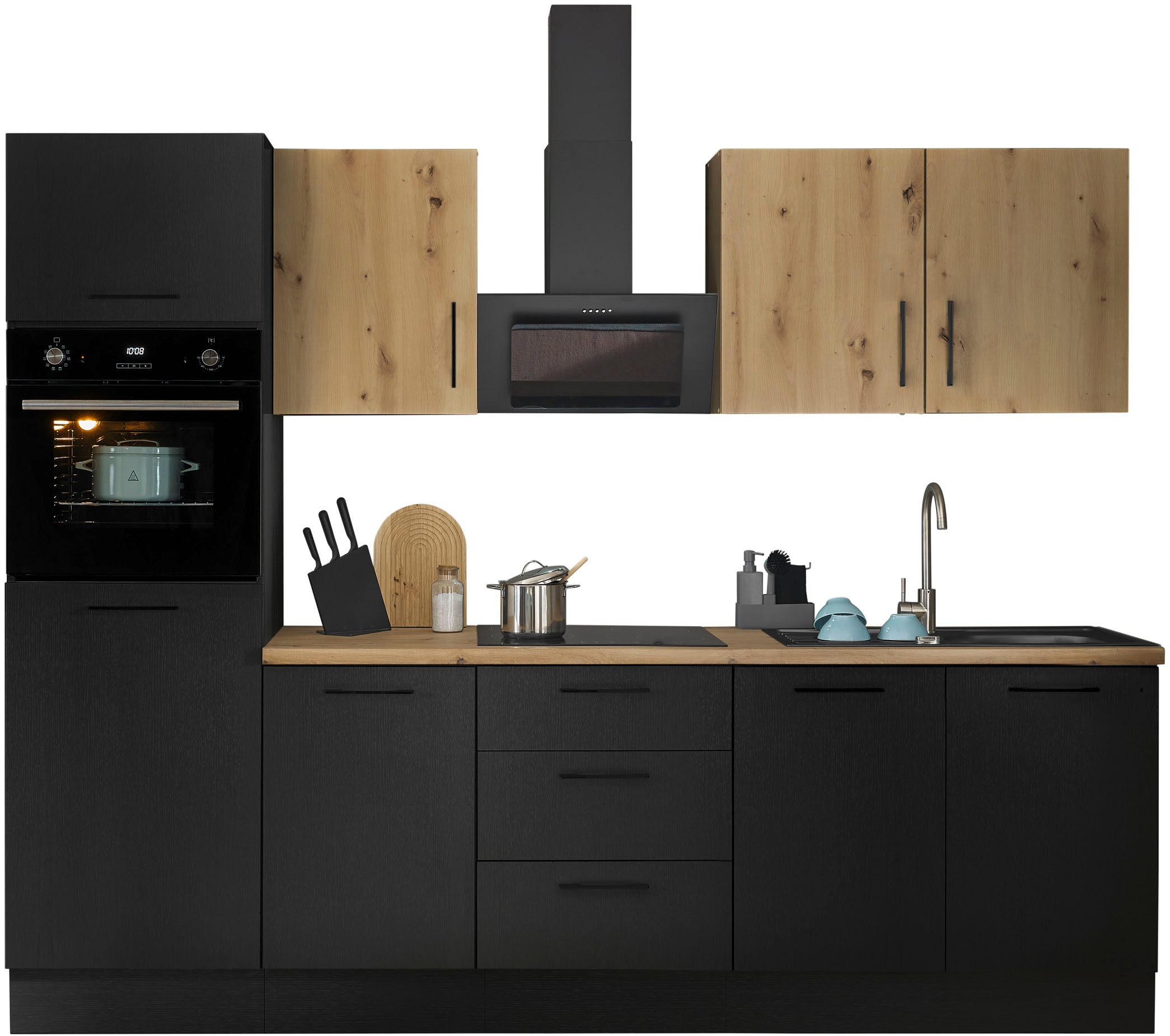 BASIC by Balculina Küchenzeile »Turin«, Breite 270 cm, wahlweise mit E-Geräten