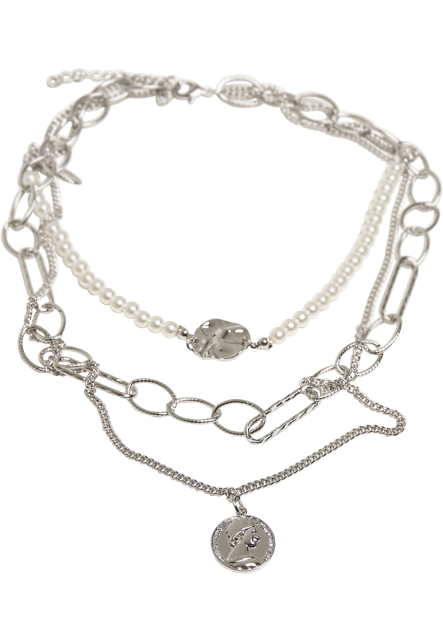 URBAN CLASSICS Edelstahlkette »Urban Classics Unisex Ocean Layering Necklace«