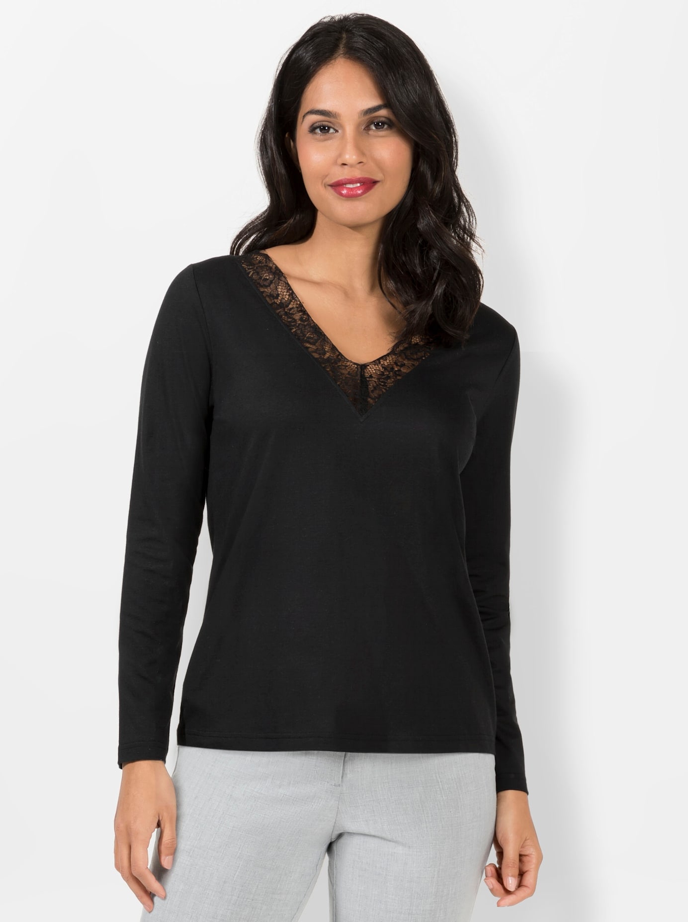 Lady V-Shirt »Shirt«, (1 tlg.)