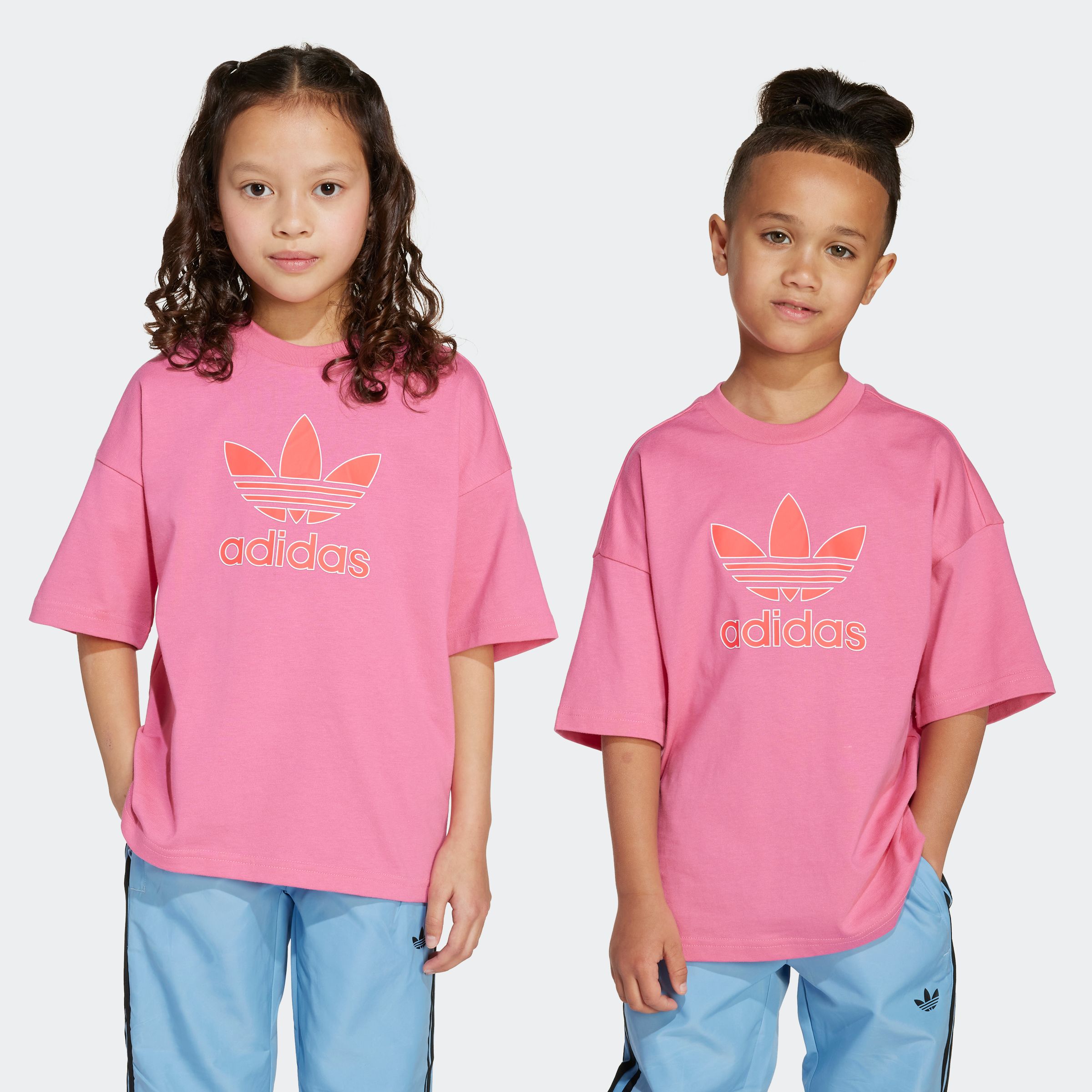 adidas Originals T-Shirt "TREFOIL KIDS" lockere Passform, für Kinder, aus Baumwolle, mit Single Jersey
