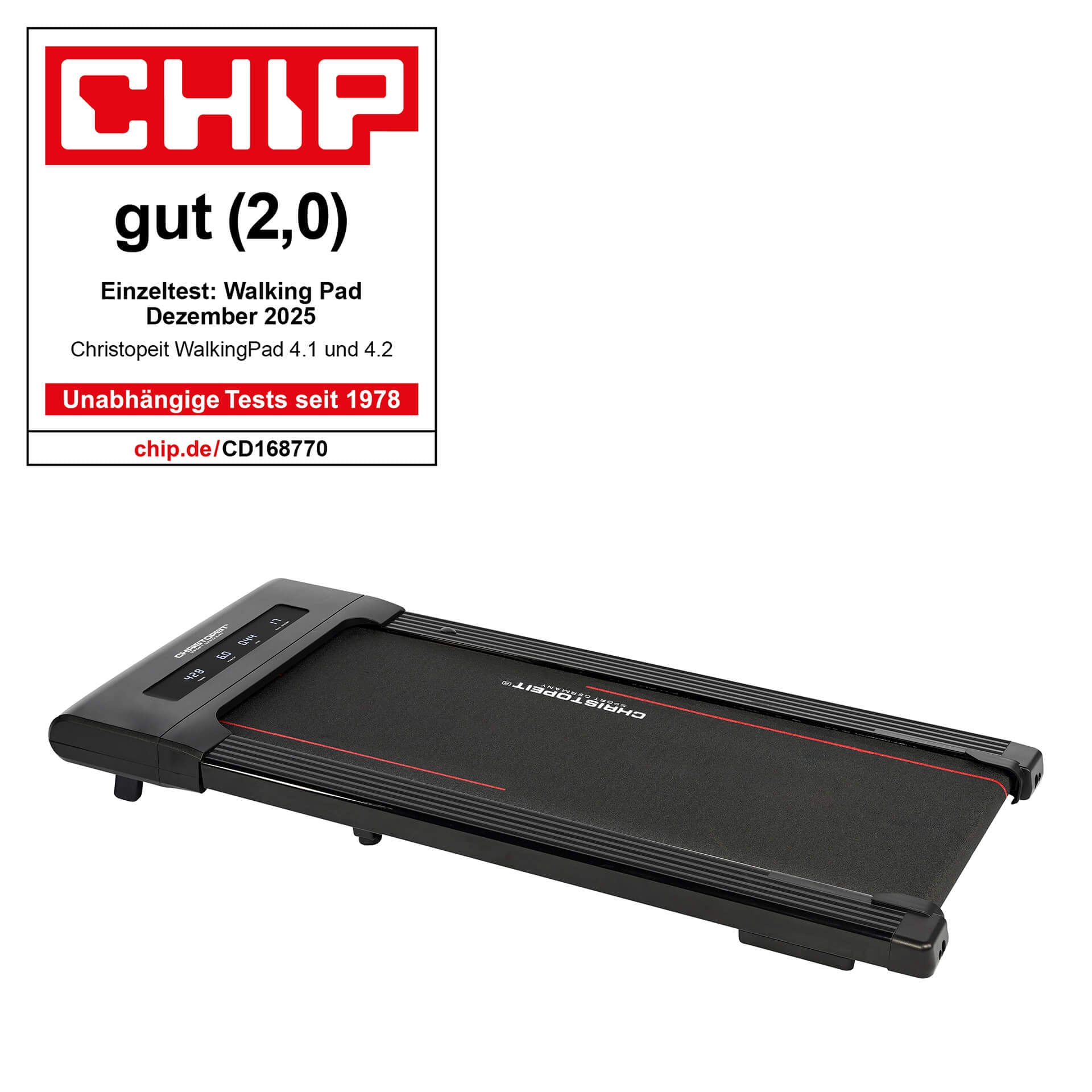 Christopeit Sport® Laufband »Walking Pad 4.1« bis max. 6 km/h, 120 kg max. Benutzergewicht