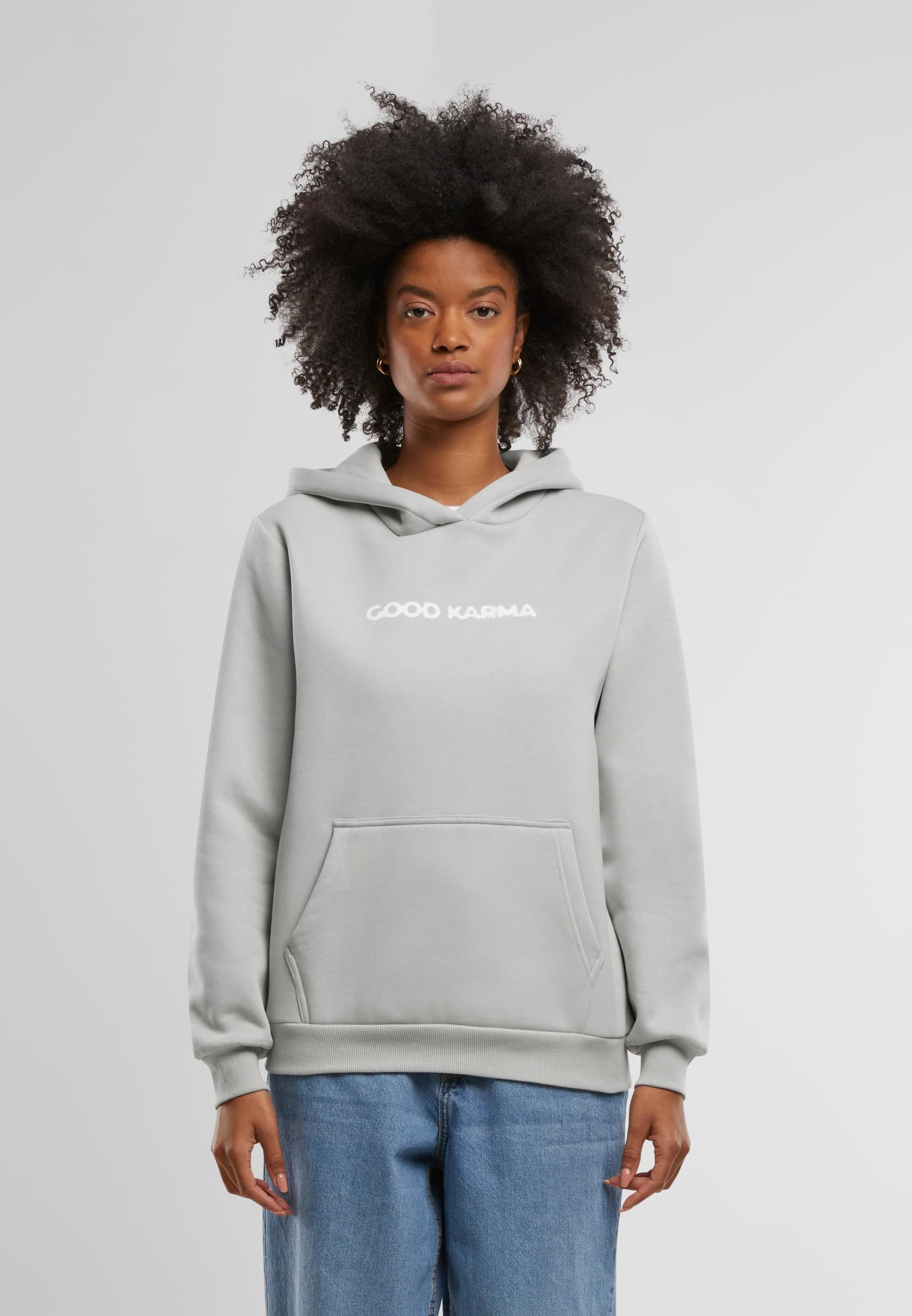 Miss Tee Kapuzenpullover »Miss Tee Karma Butterfly Ladies Fluffy Hoody«, (1 tlg.)