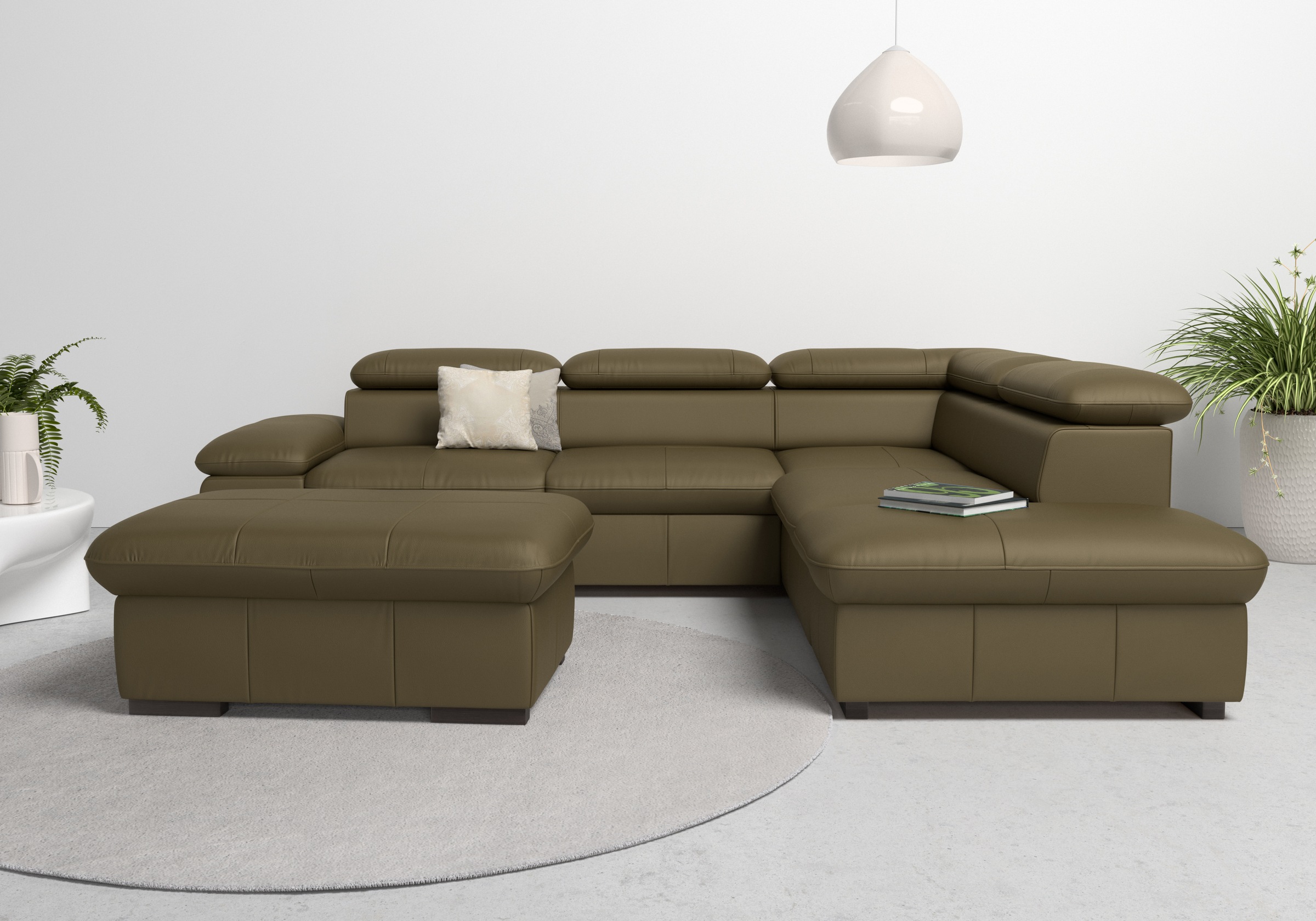 OTTO home Ecksofa "Alberto L-Form" mit Kopfteilverstellung, wahlweise mit Schlaffunktion