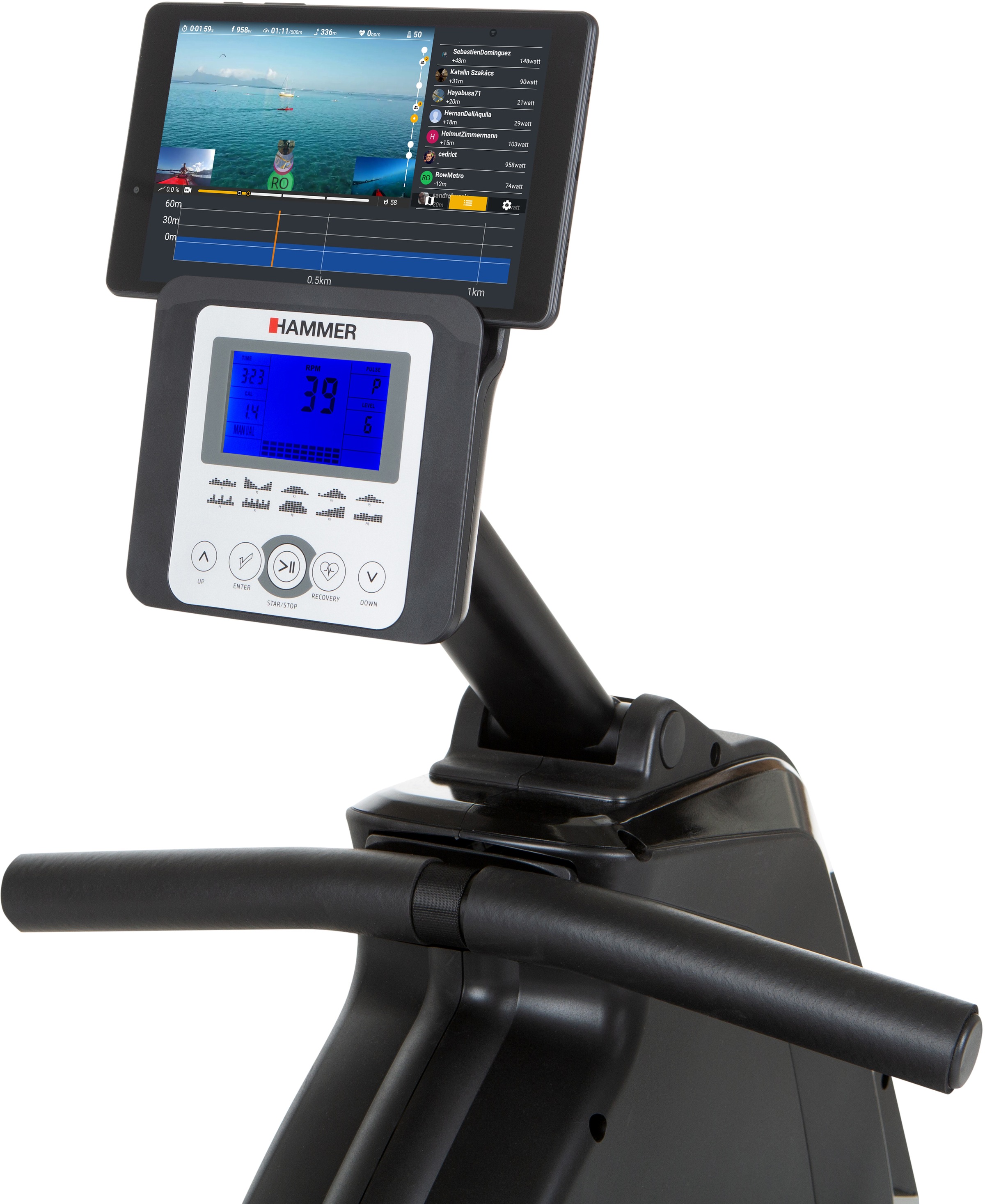 Hammer Rudergerät »Hammer Rudergerät Cobra XTR Plus«, Rudermaschine, 16 Widerstandsstufen, Magnetbremse