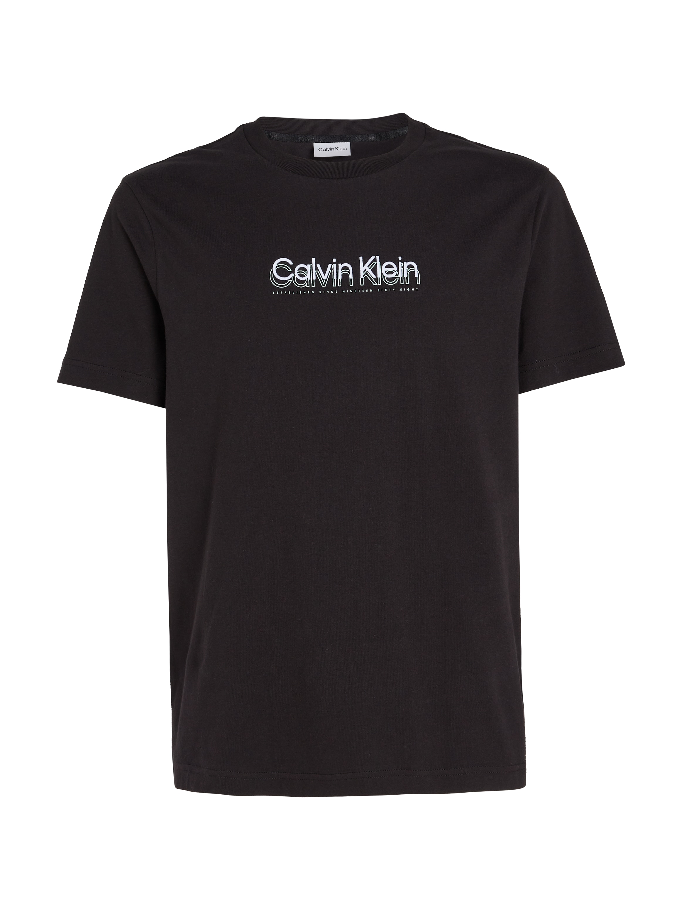 Calvin Klein T-Shirt »FLOCK LOGO T-SHIRT« mit Logoschriftzug