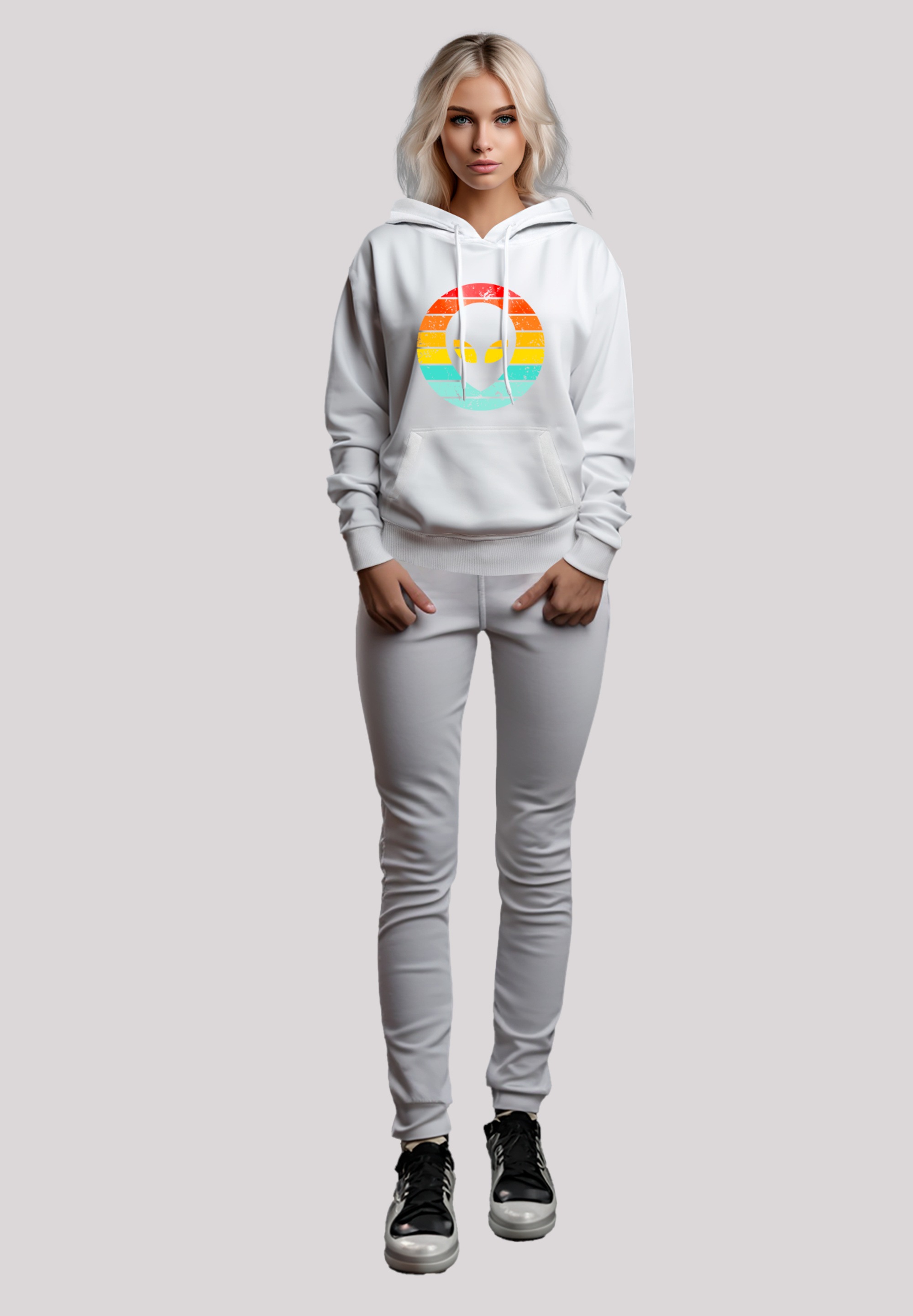 F4NT4STIC Kapuzenpullover »Alien Retro Sonnenuntergang«, Premium Qualität