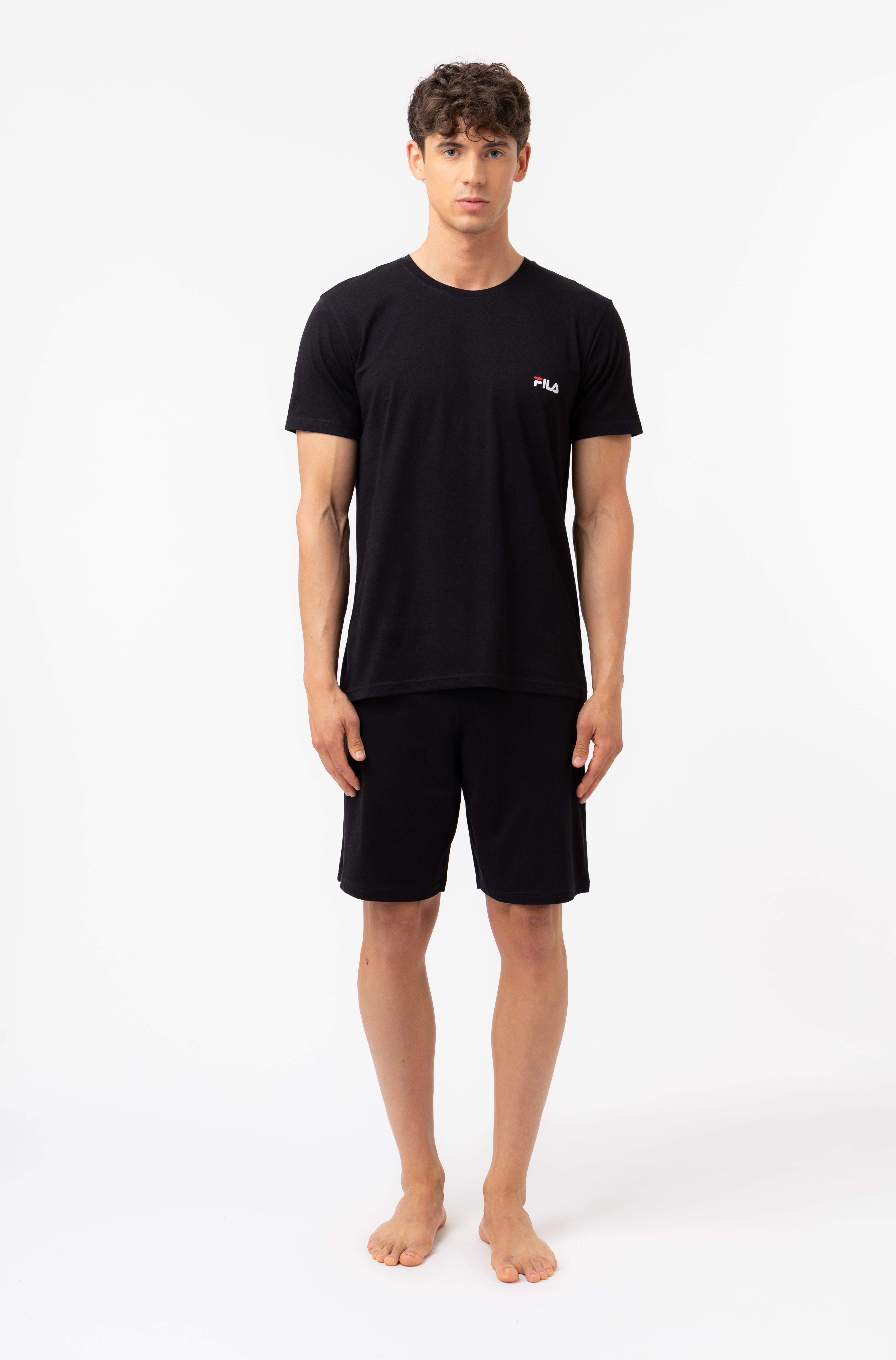 Fila "MAN JERSEY PYJAMAS" 2 Hose mit elastischem Logobund und Kurzarmshirt