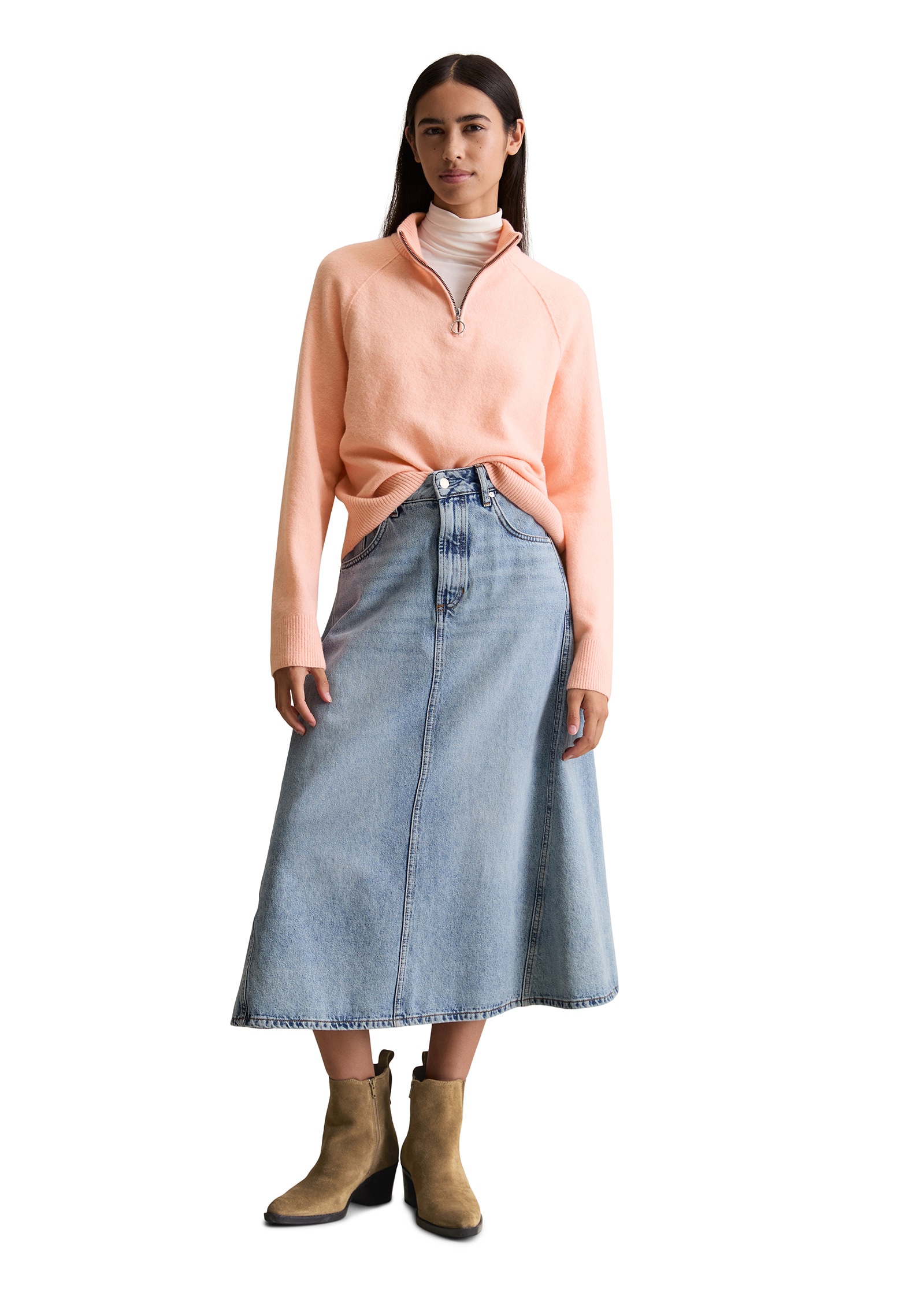 Marc O'Polo DENIM Strickpullover »aus flauschigem Schurwolle-Mix«