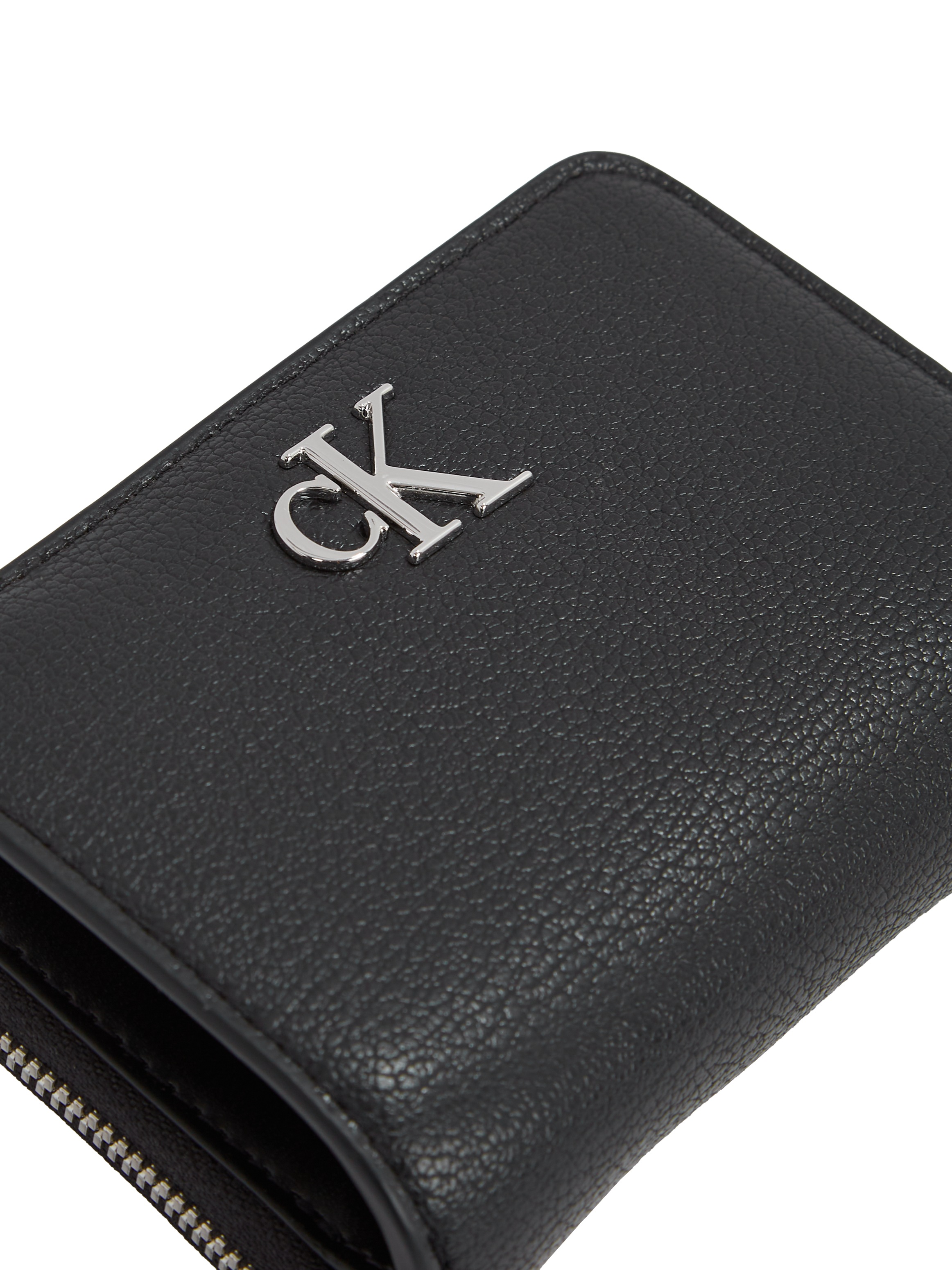 Calvin Klein Jeans Geldbörse »MINIMAL MONOGRAM MD ZIP AROUND«, Geldbeutel, Portemonnaie mit CK-Logo
