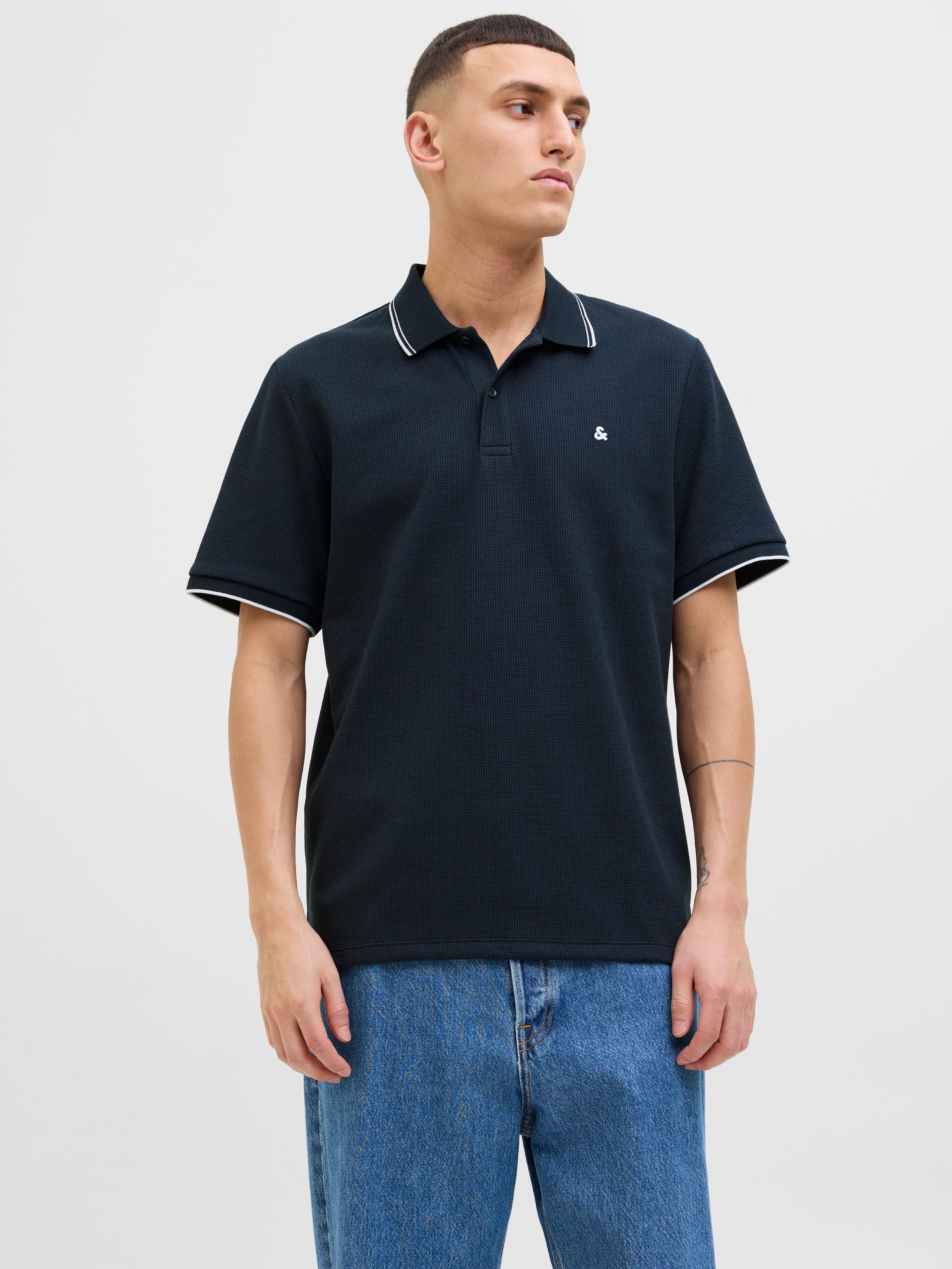Jack & Jones Poloshirt "JJEAUSTIN POLO SS NOOS" Materialmix, regular fit günstig online kaufen