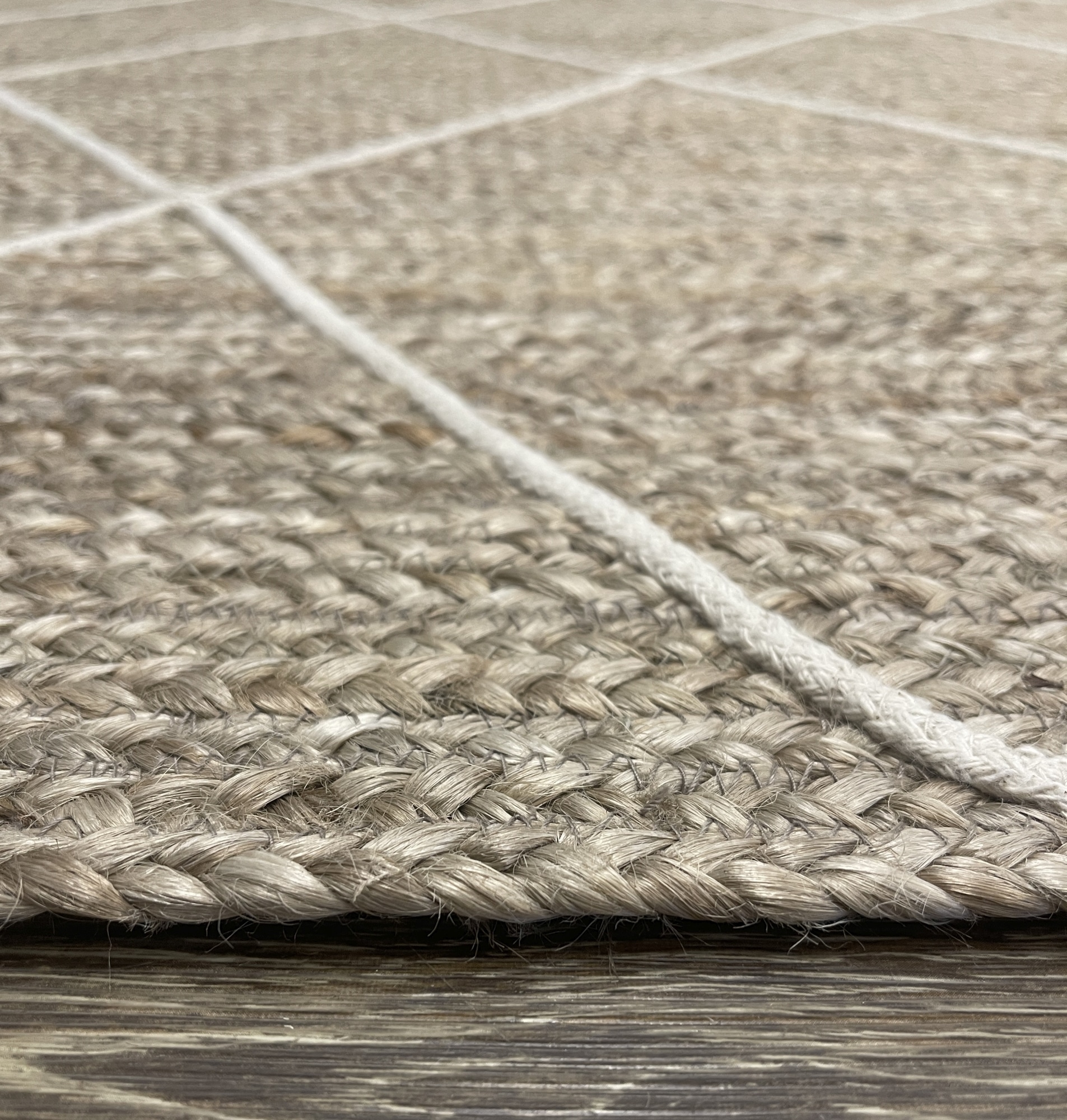 Myflair Möbel & Accessoires Teppich »Juna Essence«, rechteckig, 10 mm Höhe, Juteteppich, handgeflochten, meliert, Rauten Muster, auch als Läufer