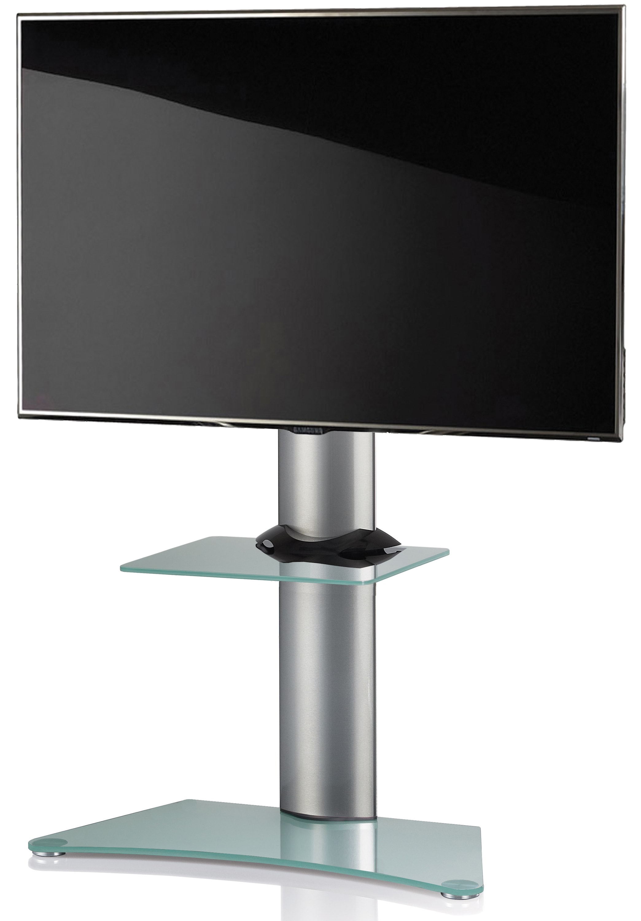 VCM Wohnzimmertisch »TV Standfuß Ständer Rack Alu Glas Fernseh Zental Z«