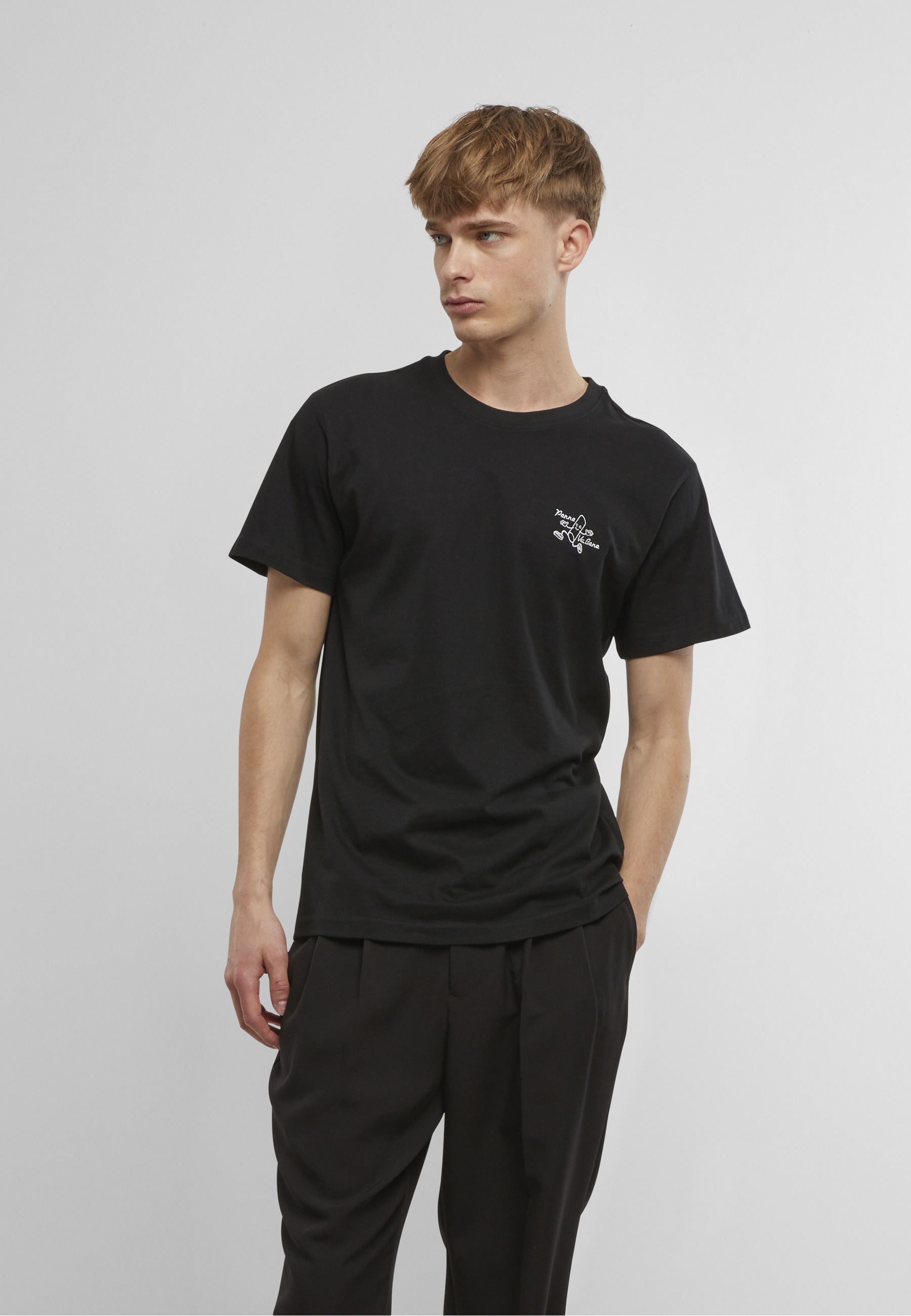 MisterTee T-Shirt »MisterTee Herren Penne Va Bene Tee EMB« 1 Stk.