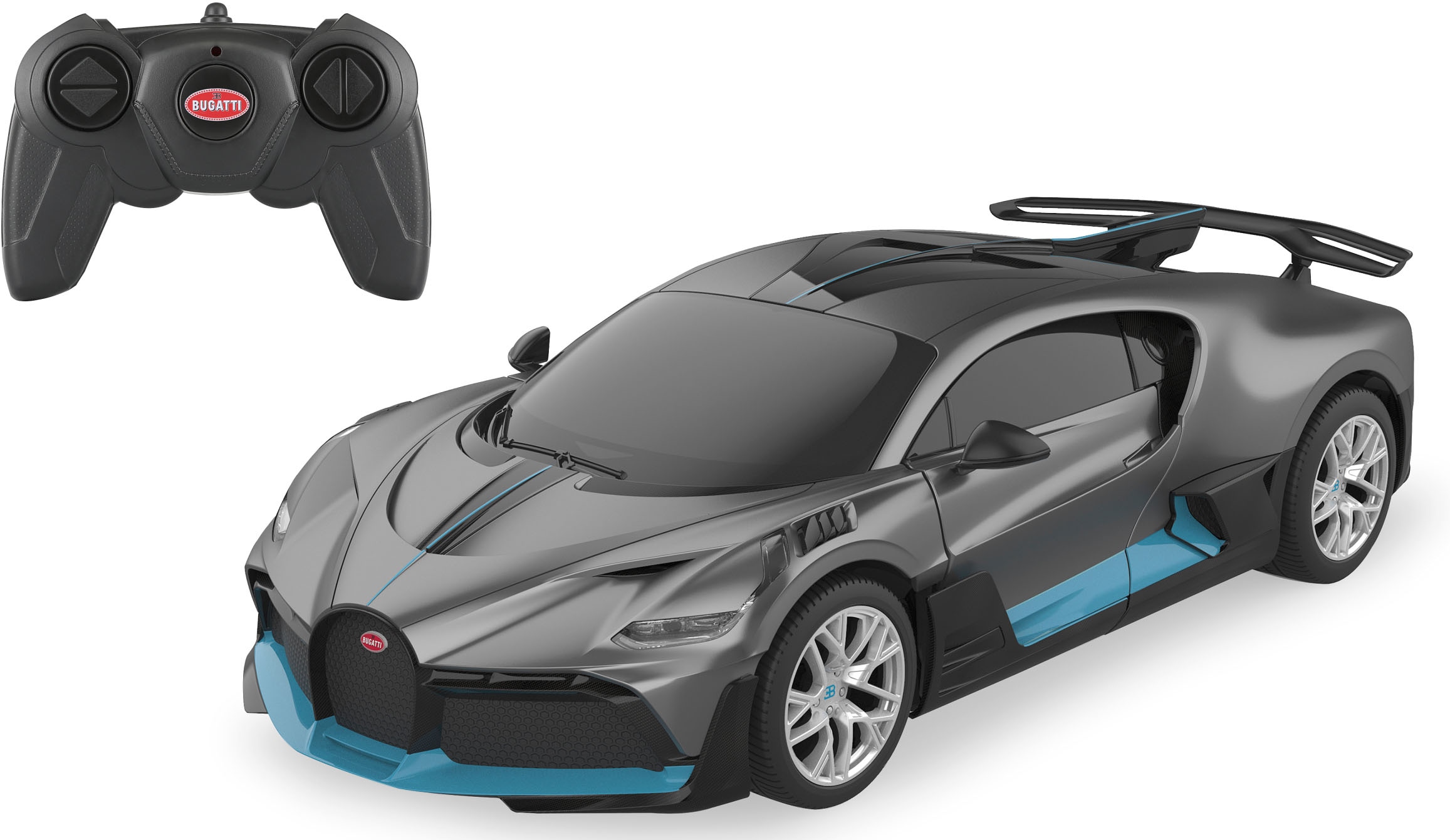 Jamara RC-Auto »Bugatti DIVO 1:24, grau, 2,4GHz«, offiziell lizenziert