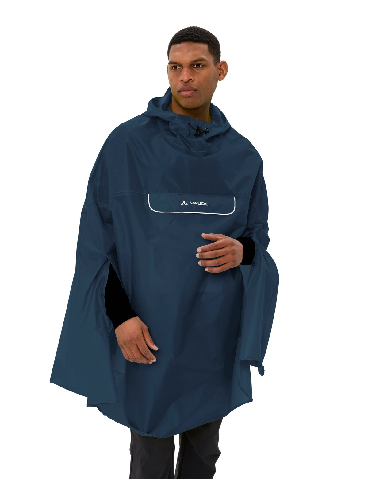 VAUDE Regenponcho "VALDIPINO PONCHO"schwarz sea uni, Gr. XXL, Obermaterial: 100% Polyamid, Jacken, für Sport- und Outdoormode, leichtes Material,
