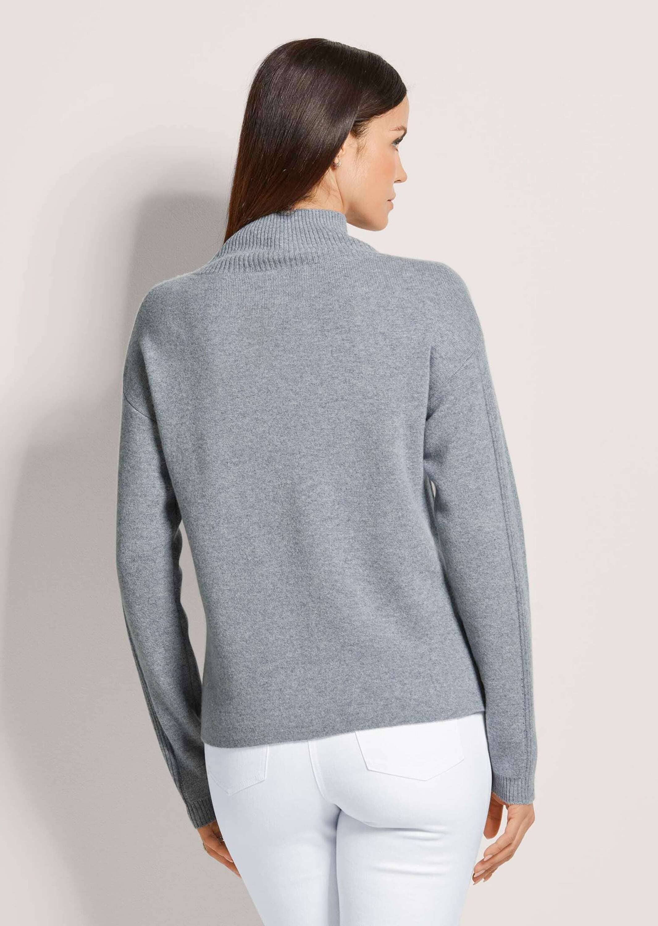 MADELEINE Longpullover »Pullover Kurzer Stehkragen-Pullover mit Good Cashmere«