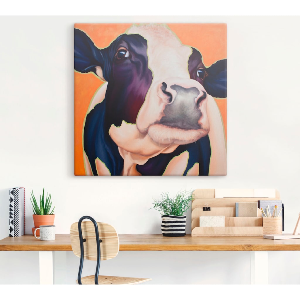 Artland Leinwandbild »Kuh Rosa«, Haustiere, (1 St.)