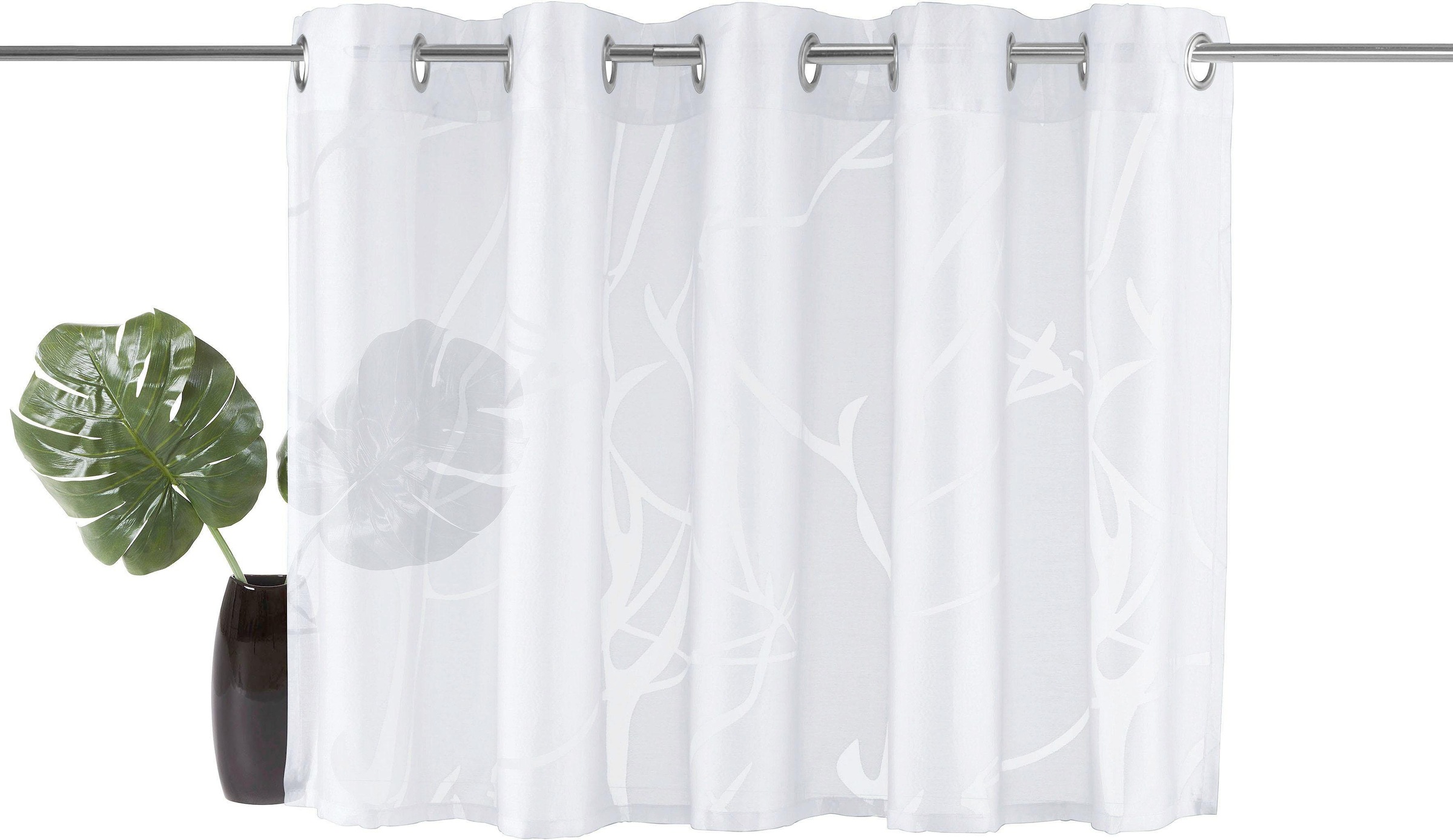 my home Scheibengardine "Anna" Ösen 1 Stk. tlg. Viskose & Polyester, Äste-M günstig online kaufen