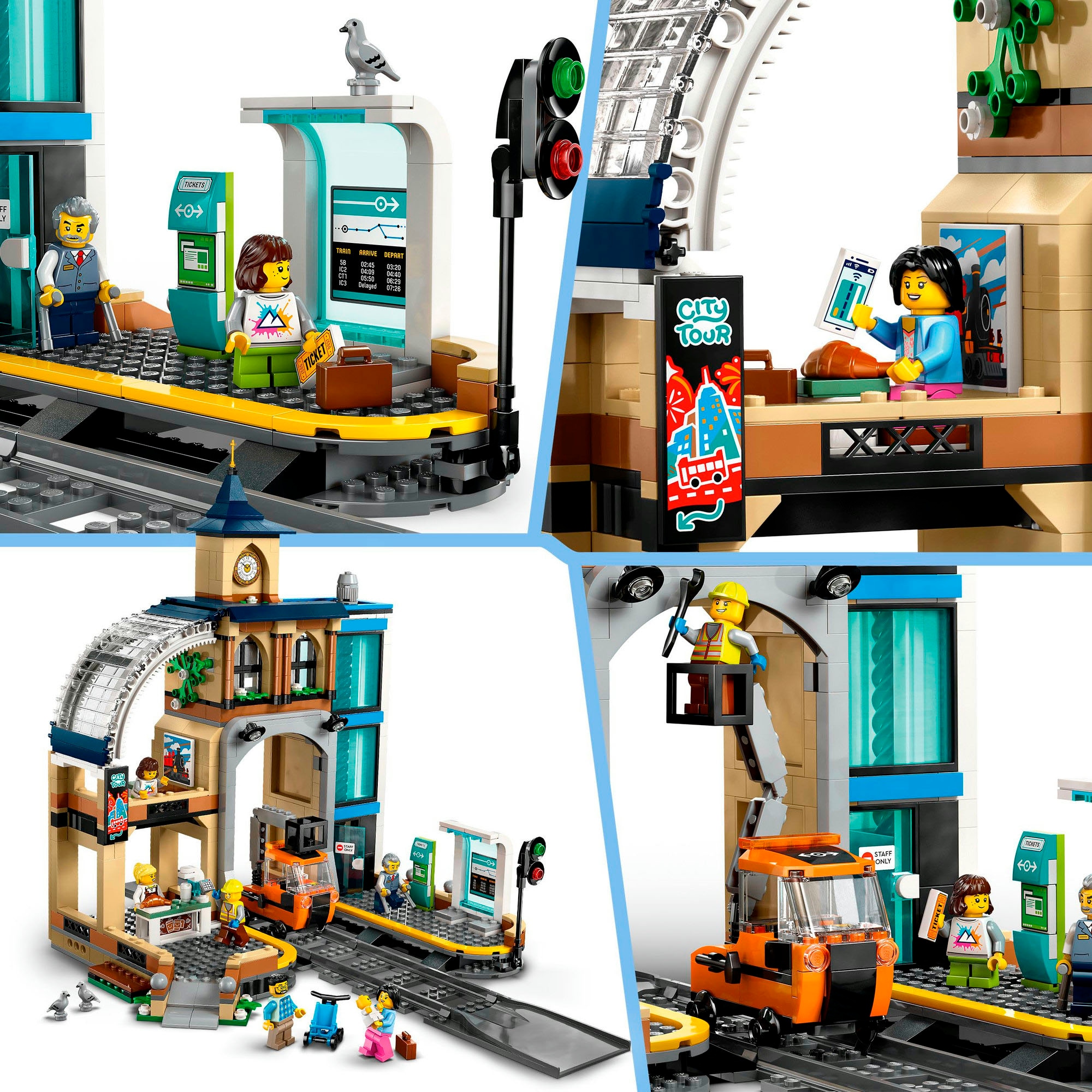 LEGO® Konstruktionsspielsteine »Hauptbahnhof (60469), LEGO City«, (752 St.), Made in Europe