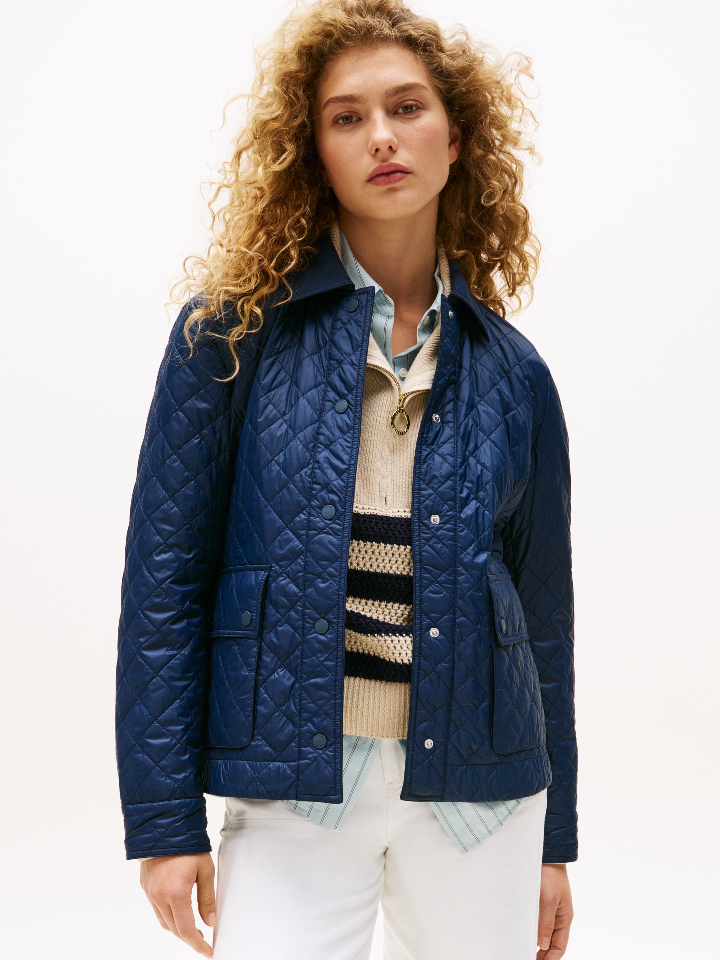 Tommy Hilfiger Steppjacke "PADDED NYLON SLIM QUILTED JACKET", ohne Kapuze günstig online kaufen