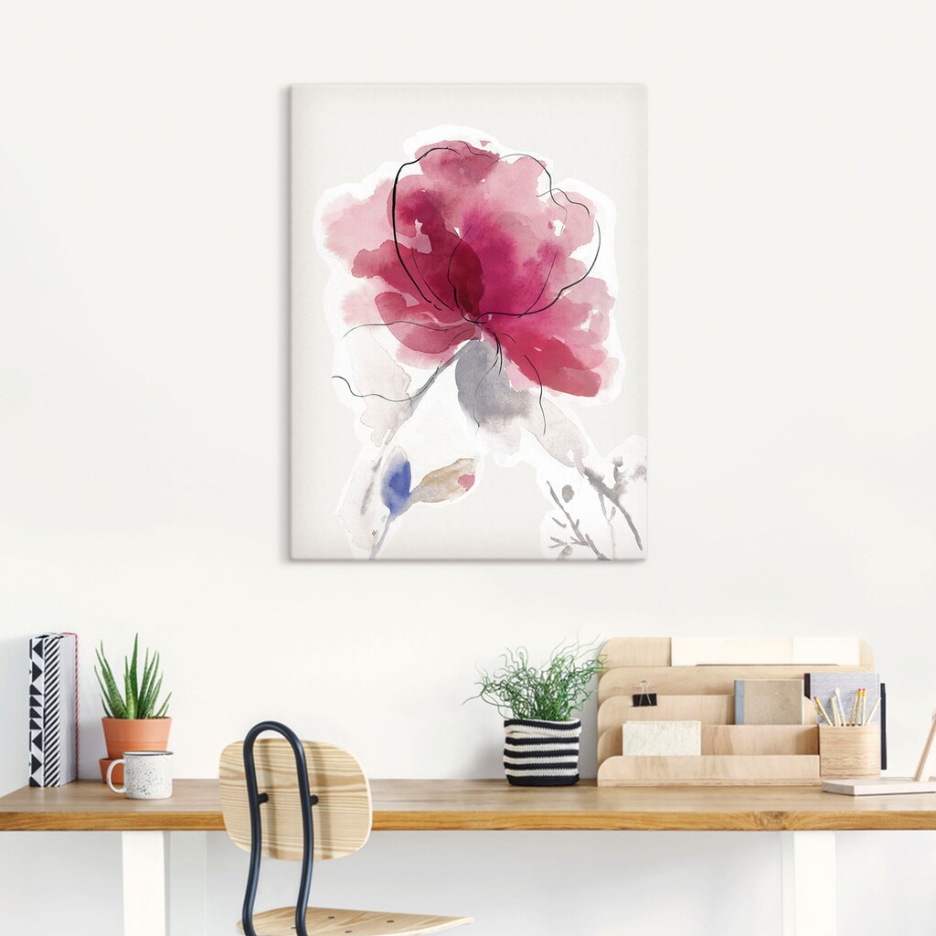 Artland Wandbild »Rosige Blüte II.«, Blumenbilder, (1 St.)