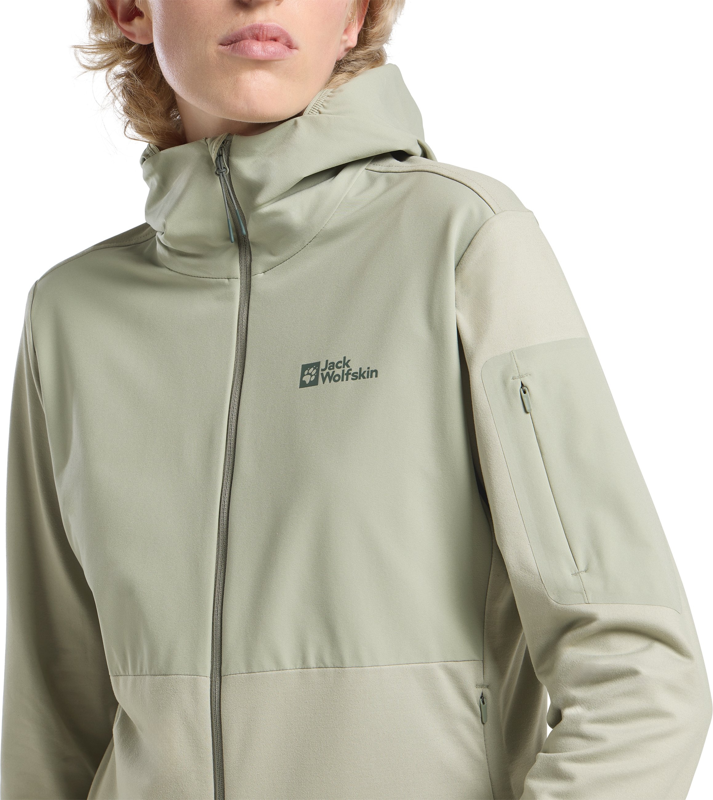 Jack Wolfskin Kapuzenfleecejacke »PRELIGHT TRAIL HOODY W«, mit Kapuze