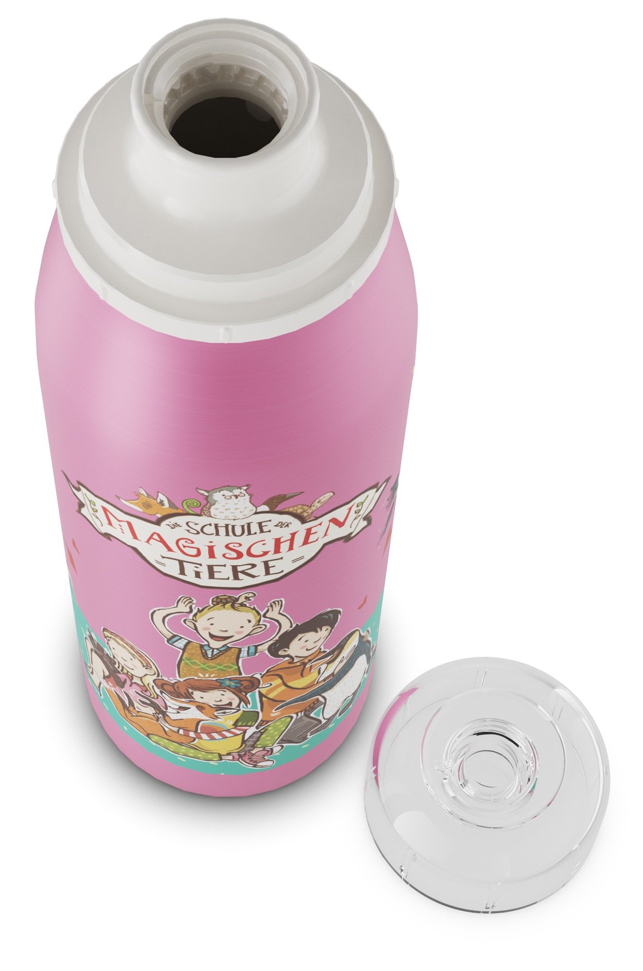 Alfi Isolierflasche »KIDS ISO BOTTLE, Edelstahlkörper, spülmaschinenfest«, (1 tlg.), 12h heiß & 24h kalt, Trinköffnung mit konsistentem Trinkfluss