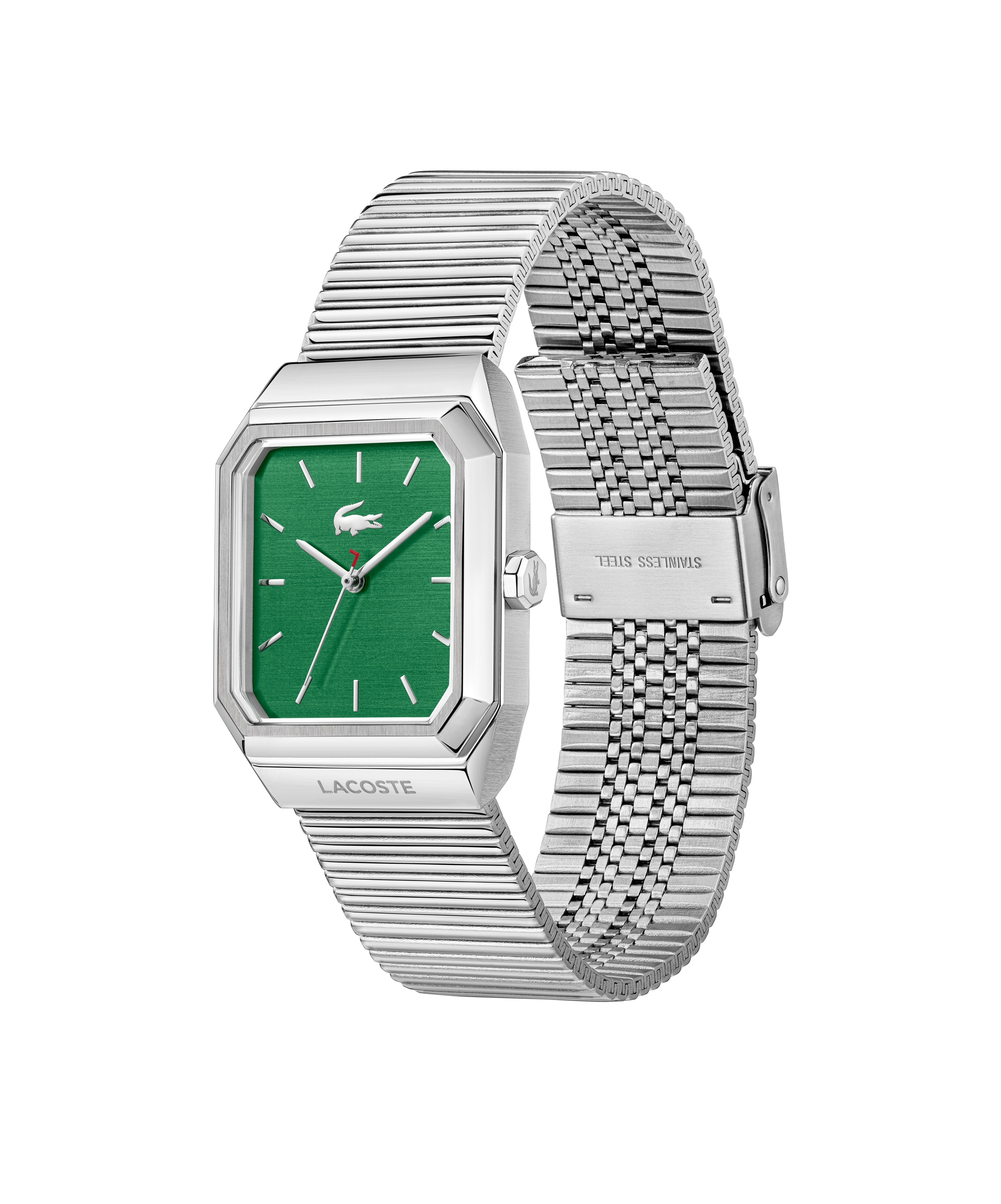 Lacoste Quarzuhr »RENE« Armbanduhr, Damenuhr, Herrenuhr, Edelstahlarmband, analog