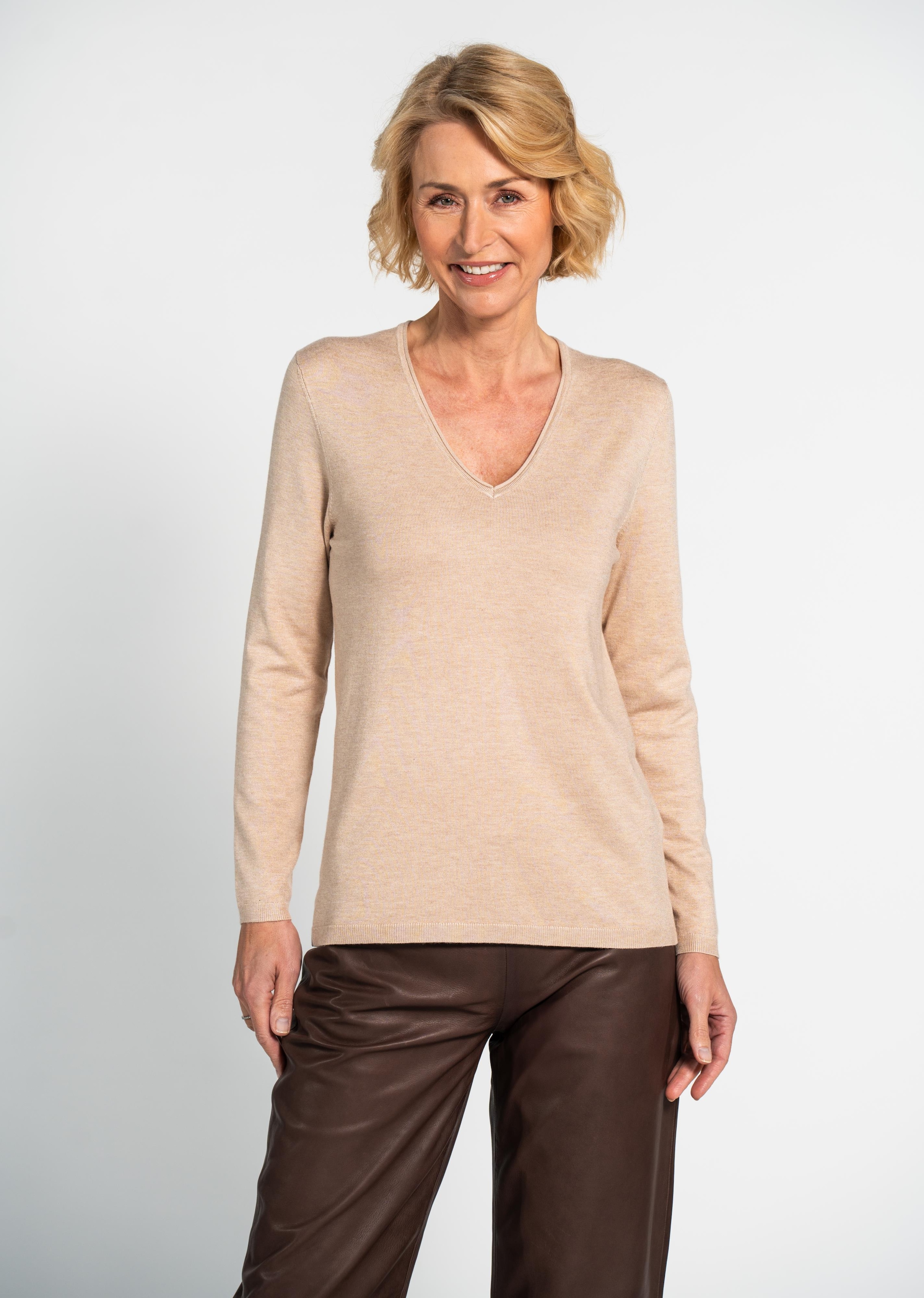 Clarina Strickpullover "BRITTA", Viskose-Polyamid Mischung günstig online kaufen