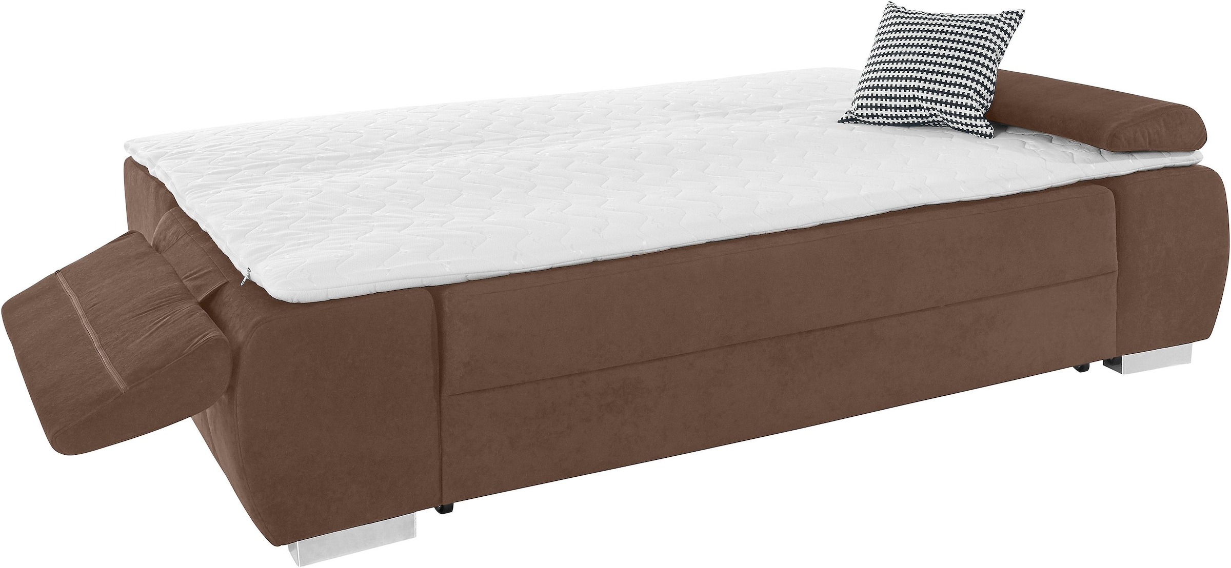 INOSIGN Schlafsofa »Pumo«, mit Boxspring-Aufbau, Bettfunktion und Bettkasten, inklusive Federkern