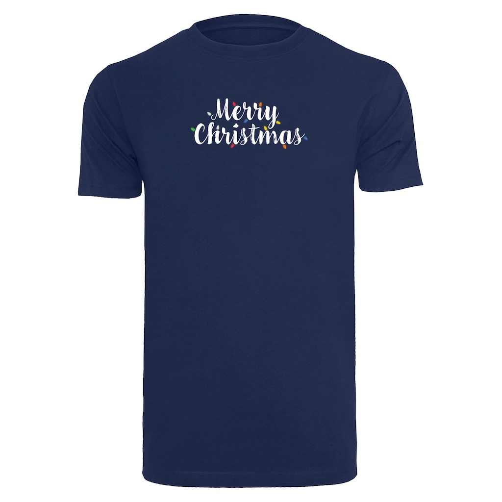 Merchcode T-Shirt »Merchcode Herren Merry Christmas Lights T-Shirt Round Neck«, (1 tlg.)