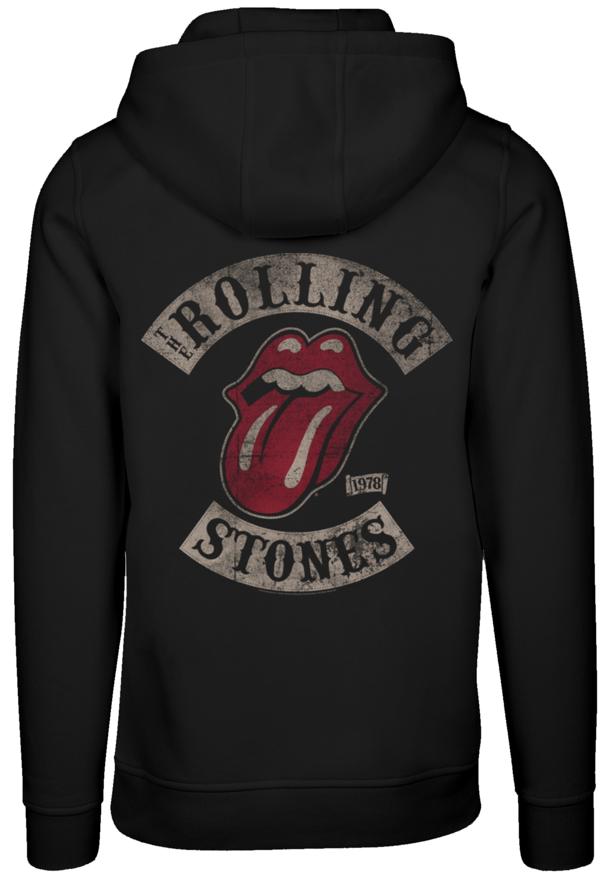 F4NT4STIC Kapuzenpullover »The Rolling Stones Tour '78 Blk Vector«, Premium Qualität