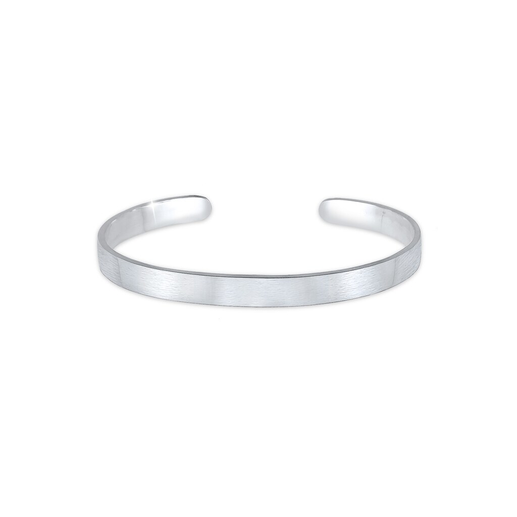 Kuzzoi Armband »Herren Basic Bangle Matt 925 Silber«