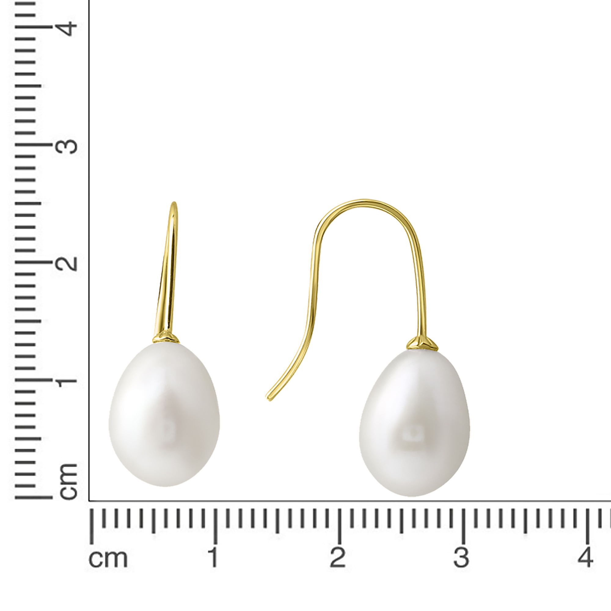 Vivance Paar Ohrhänger »585/- Gelbgold glanz Süßwasserperle 8-8,5mm«