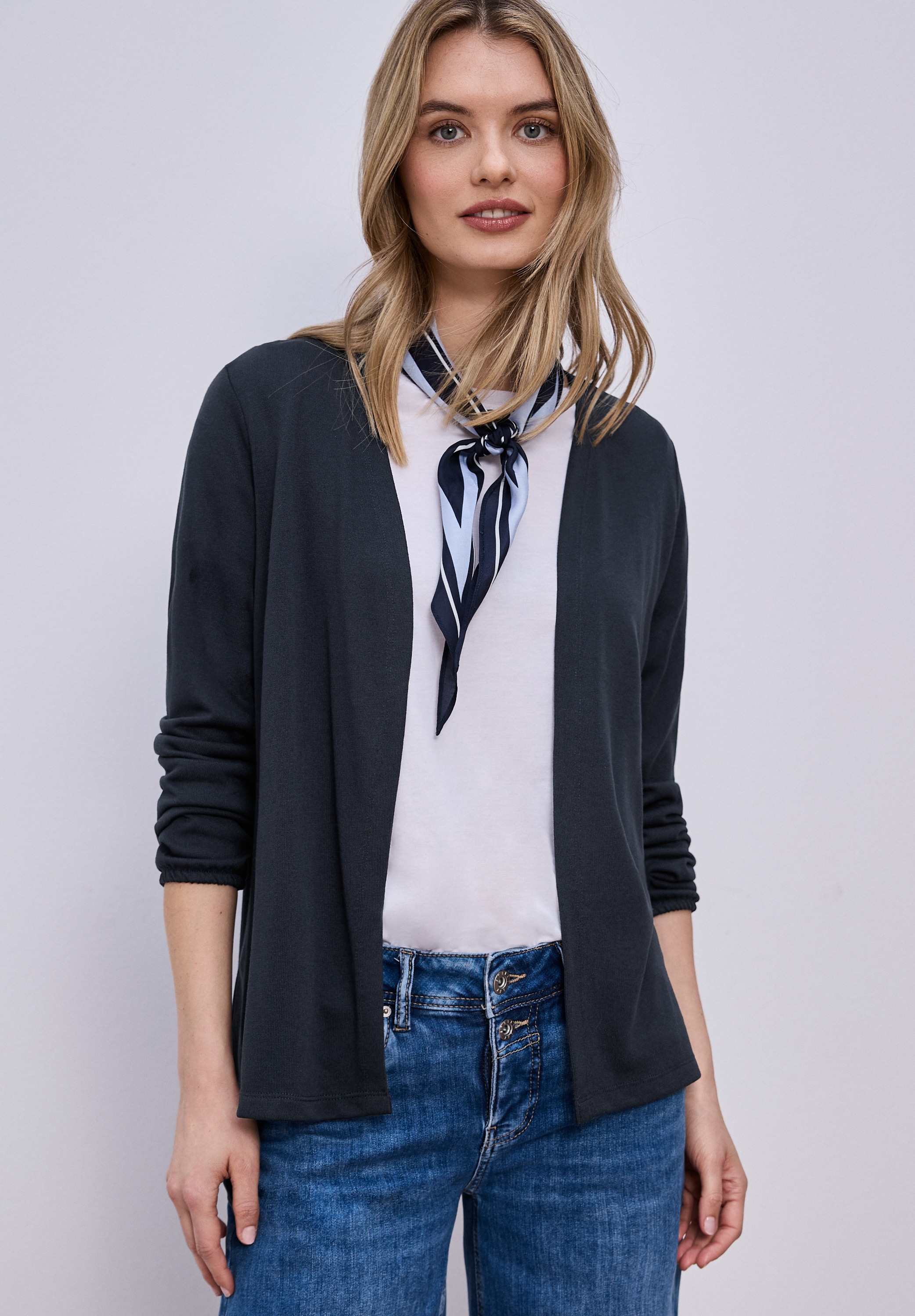STREET ONE Cardigan bestehend aus einem Materialmix günstig online kaufen