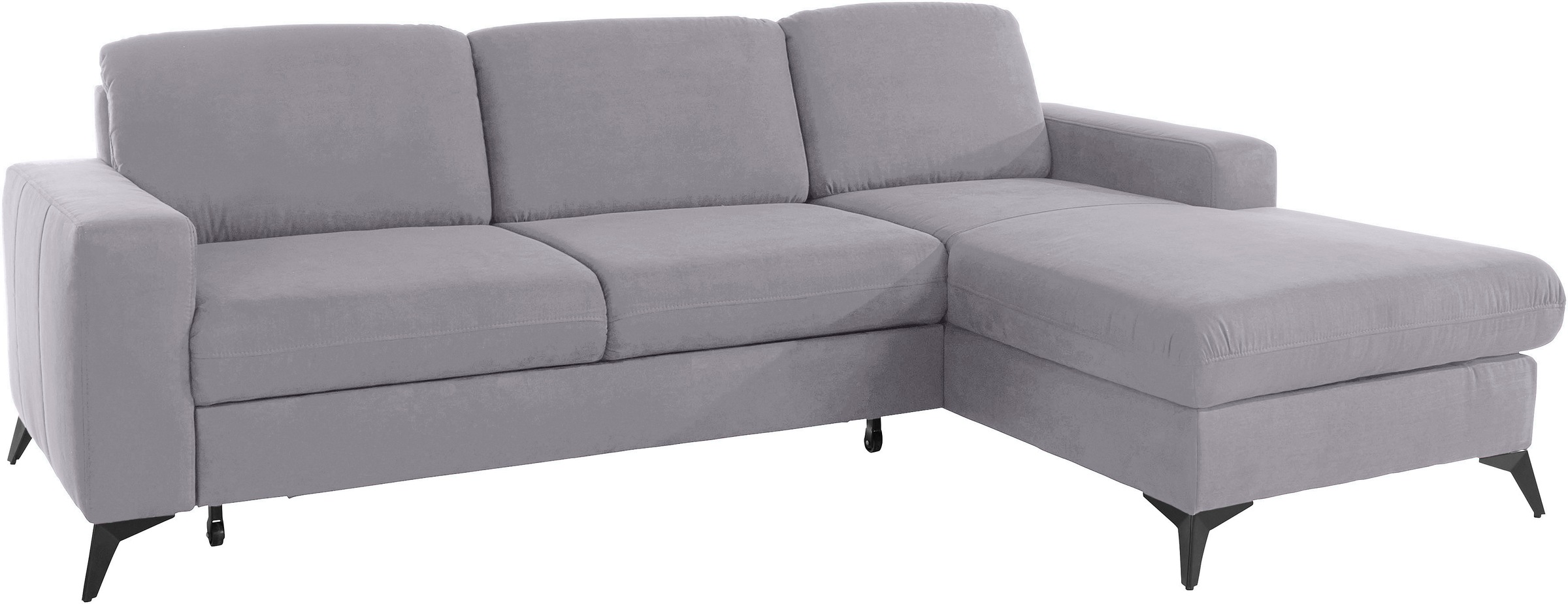 Places of Style Ecksofa »Lolland L-Form«, Wahlweise mit Bettfunktion und Bettkasten, Federkern