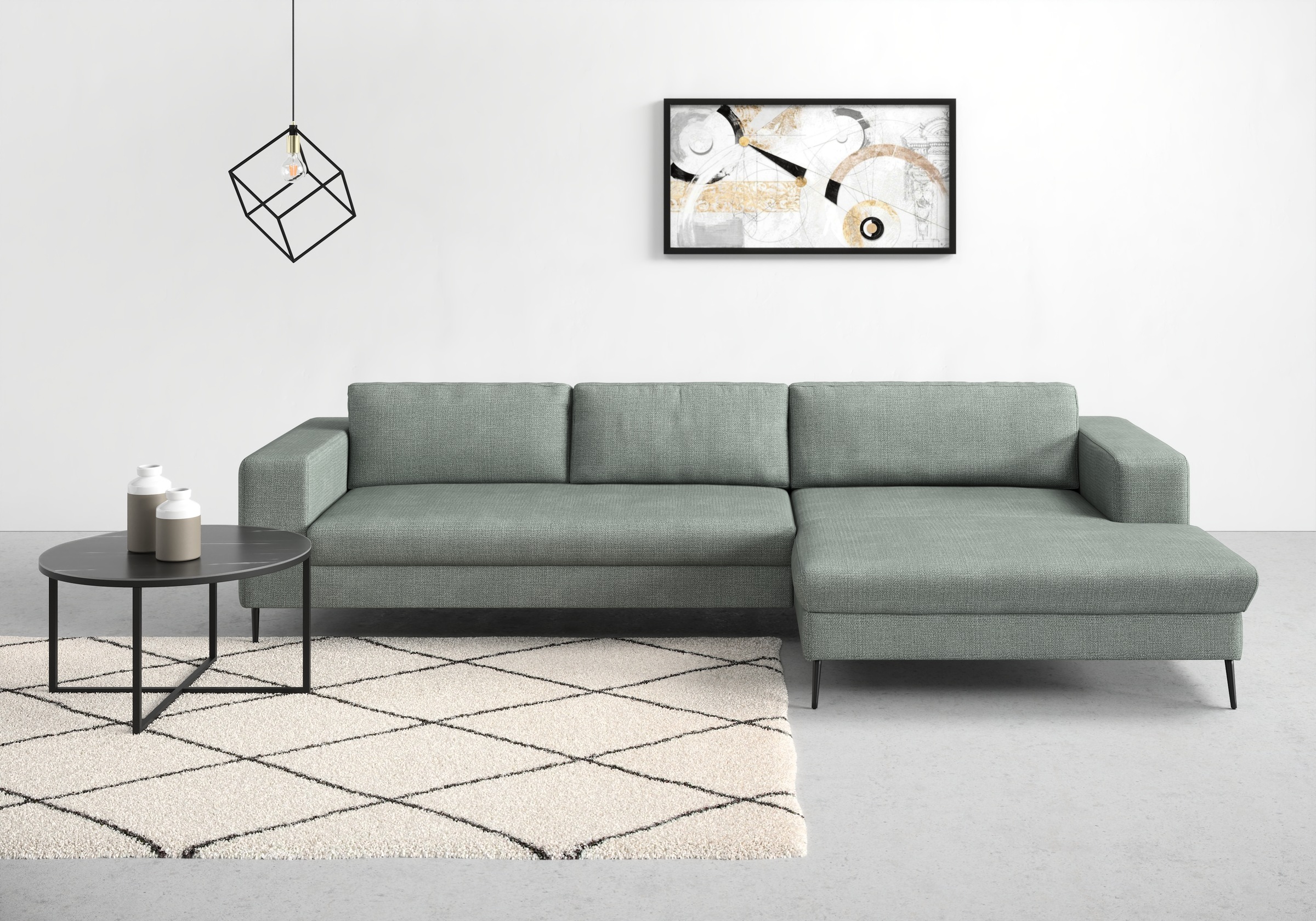 Thumbnail - DOMO collection Ecksofa "Modica, zeitlos und elegant, L-Form" moderne Optik mit extrabreiter Recamiere, auch in Cord