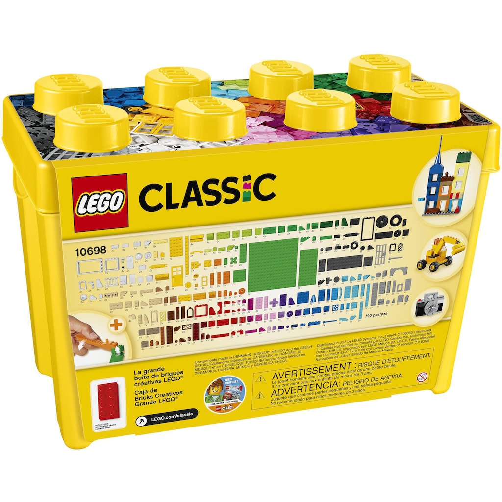 LEGO® Konstruktionsspielsteine »Große Steine-Box (10698), LEGO® Classic«, (790 St.), Made in Europe