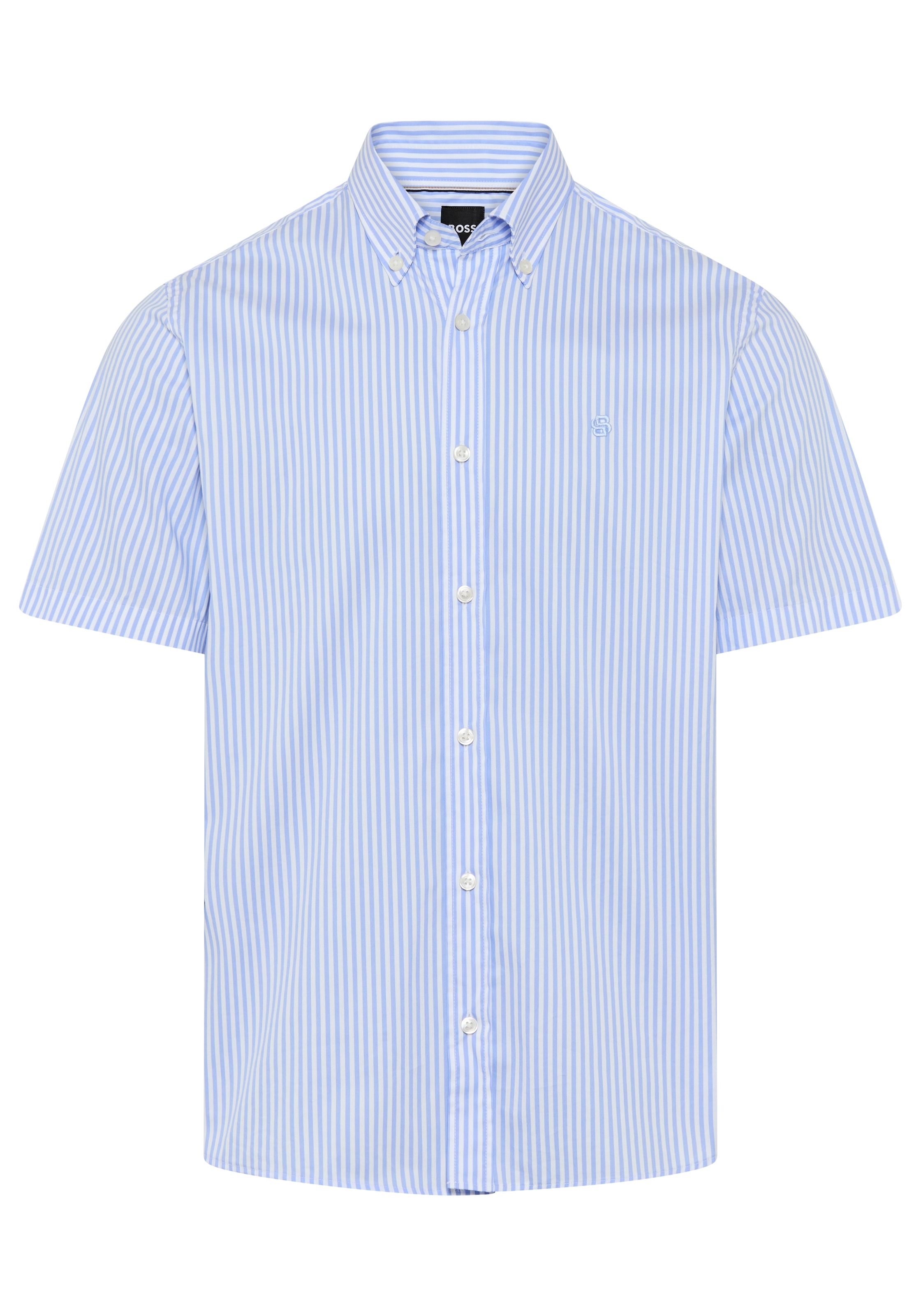 BOSS Kurzarmhemd Button-down-Kragen Regular Fit, Baumwollmix günstig online kaufen