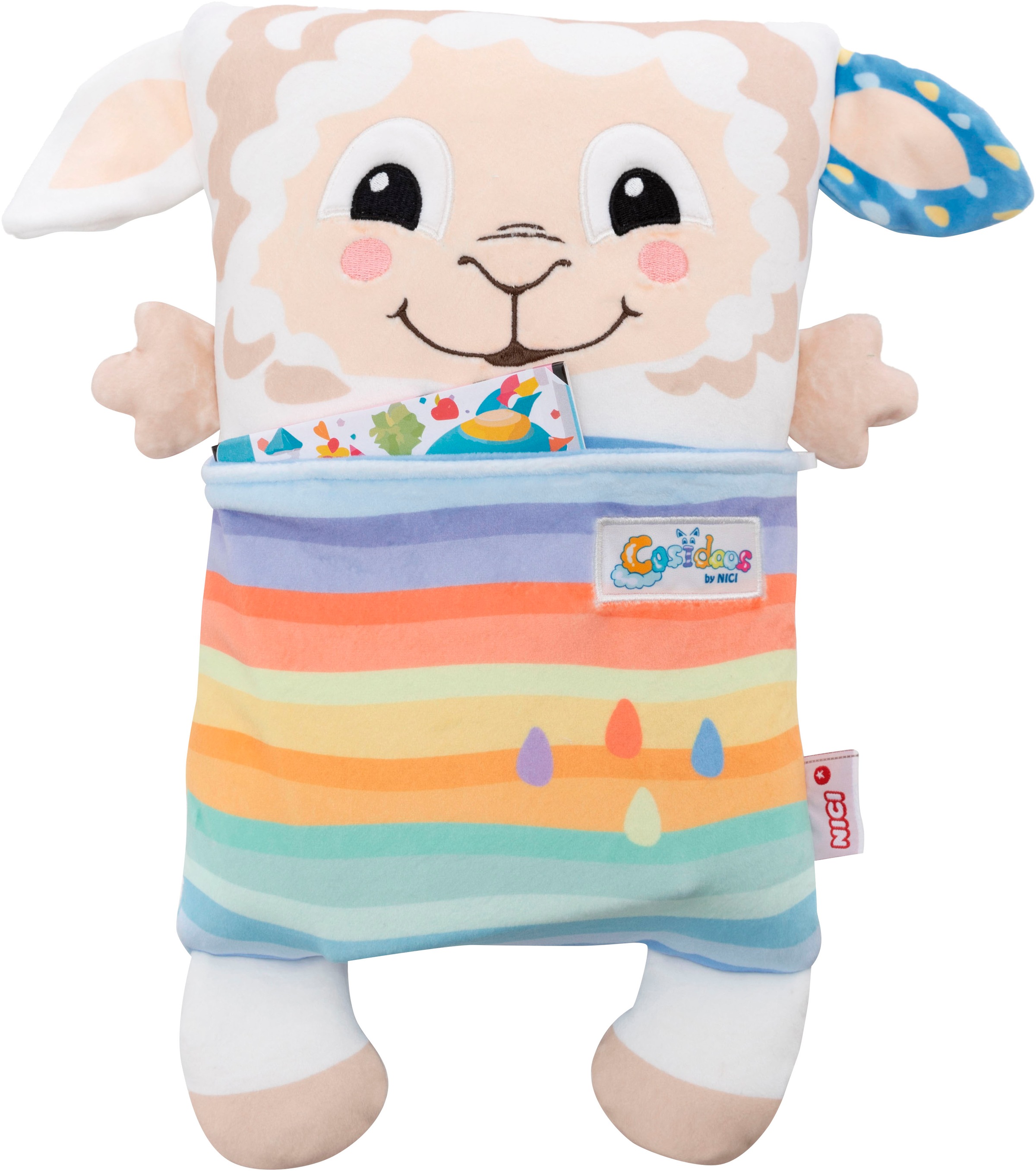 Nici Kuscheltier »Cosidoos, Schaf mit Wendefunktion 30x20 cm«, enthält recyceltes Material (Global Recycled Standard)