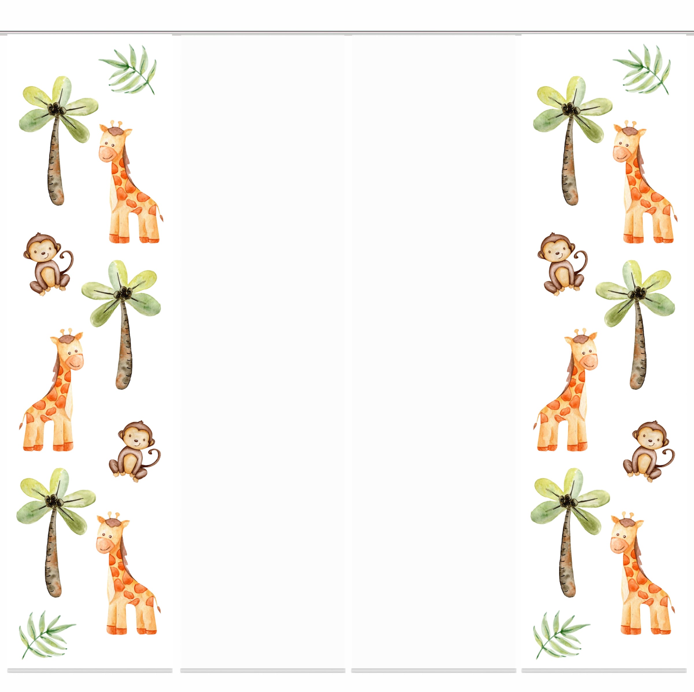 HOME WOHNIDEEN Schiebegardine »GIRABO«, (4 St.), Schiebevorhang Digi 4er Set GIRABO