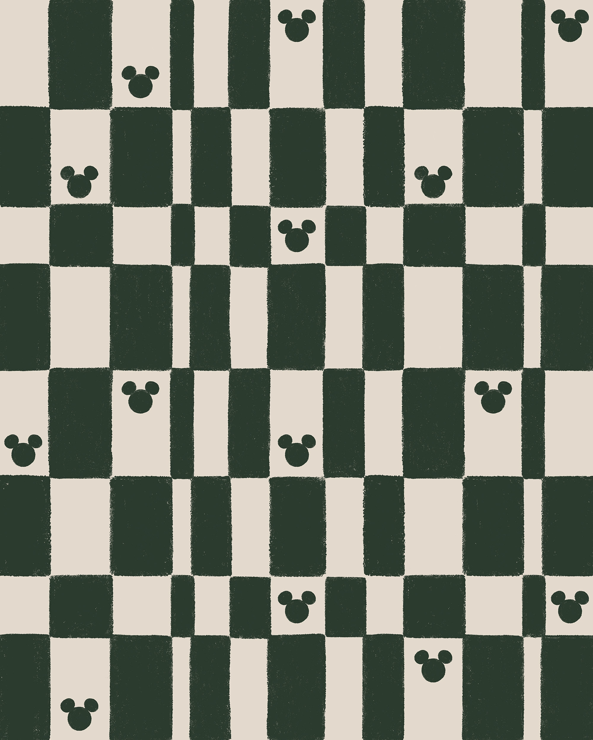 Komar Kindertapete »Disney Mickey Mouse Green Chess«, bedruckt