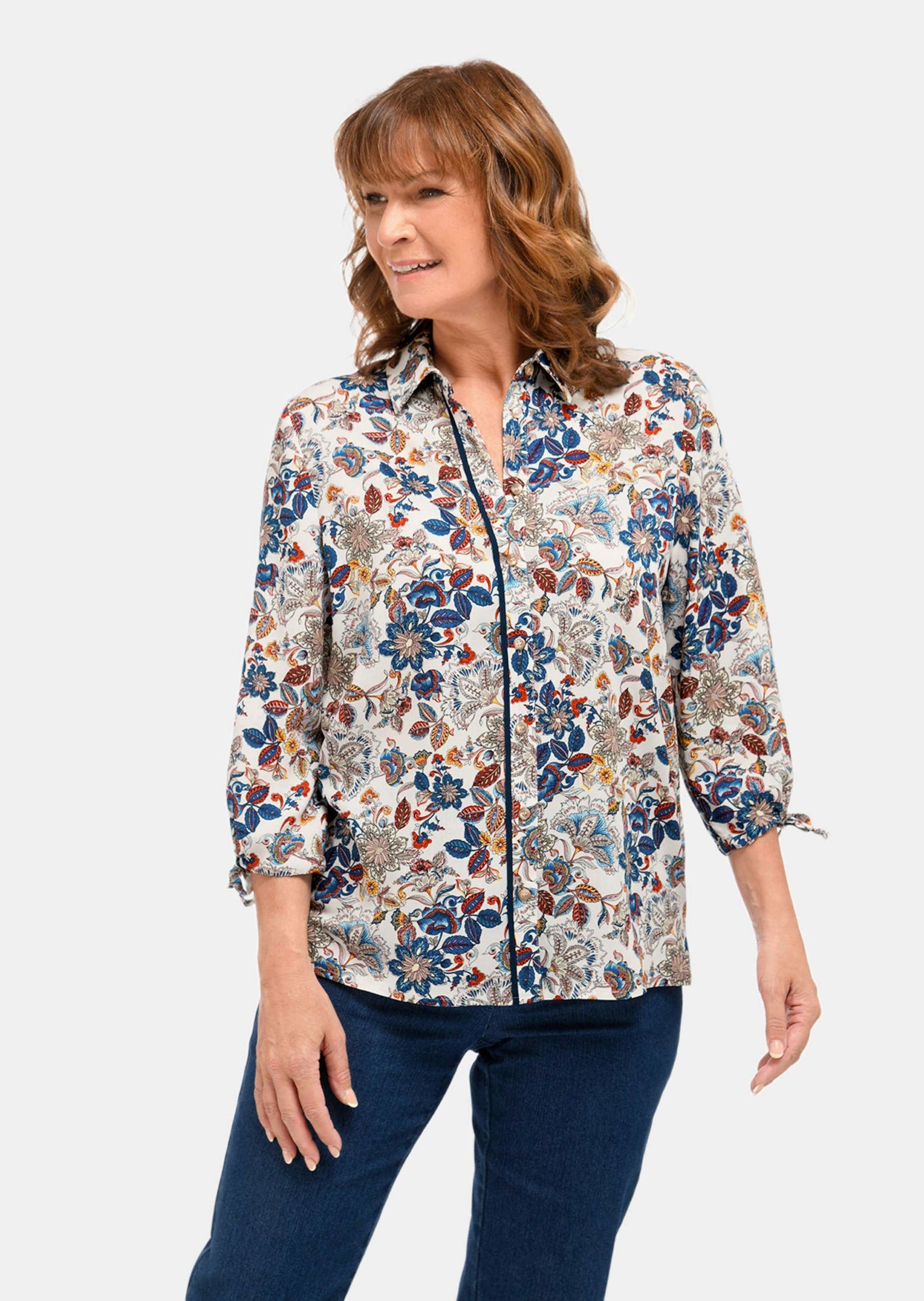 GOLDNER Druckbluse »Druckbluse Trageangenehme Druckbluse aus Viskose«
