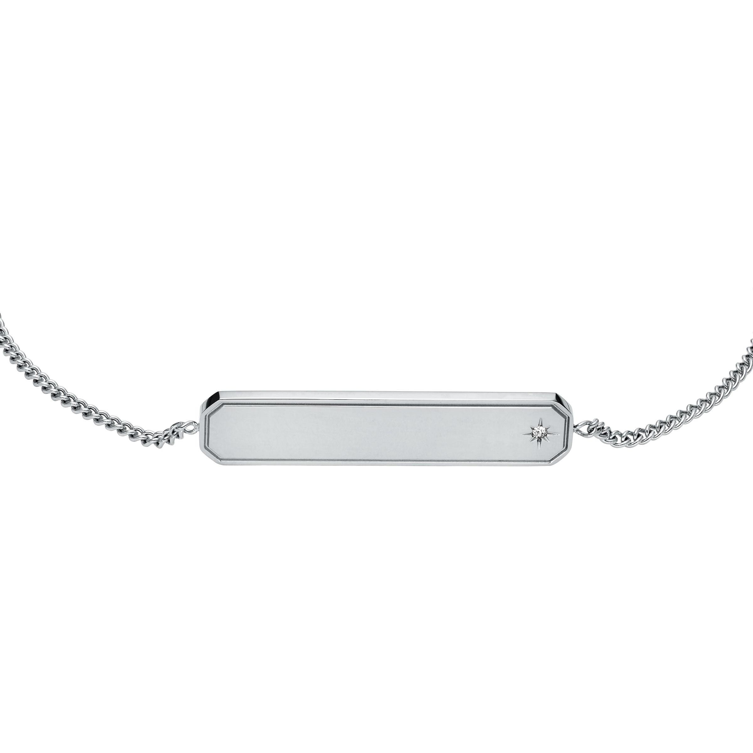 Fossil Armband »Schmuck Geschenk Edelstahl Armschmuck SADIE« mit Glasstein